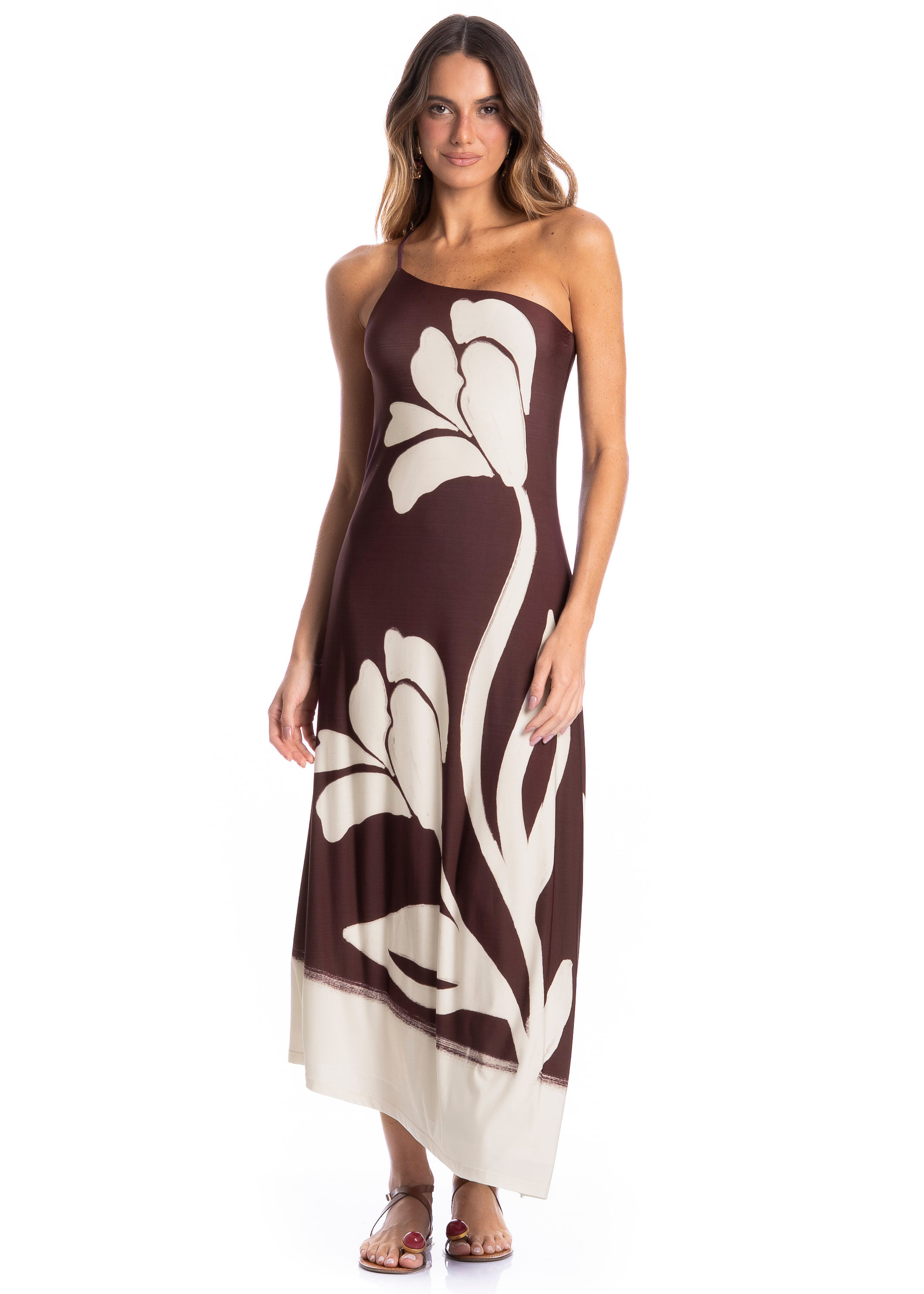 Vestido Assimétrico Alcinha Toscana Vermelho - Imagem 1