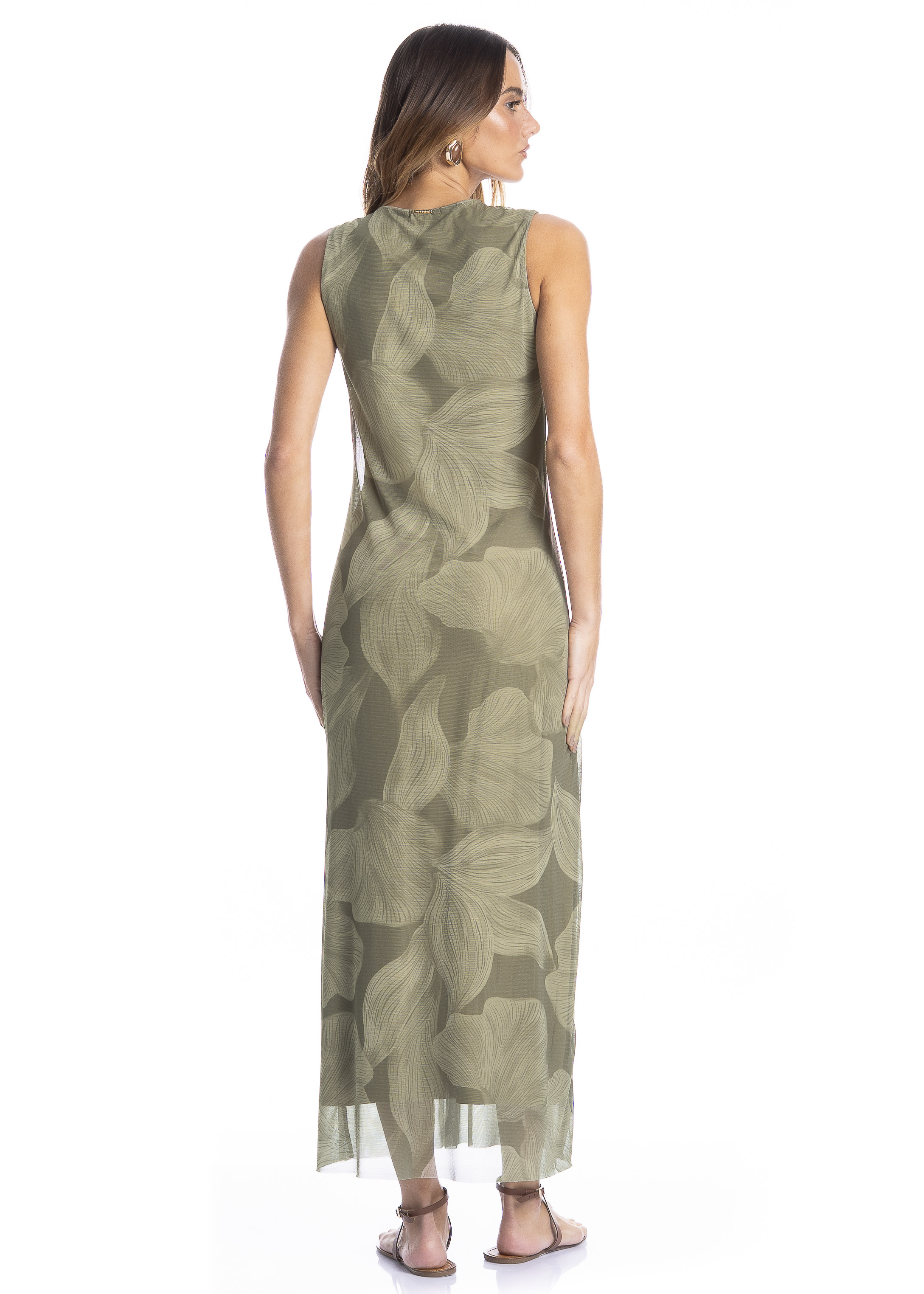 Vestido Feminino Em Tule Bruma Verde - Imagem 2