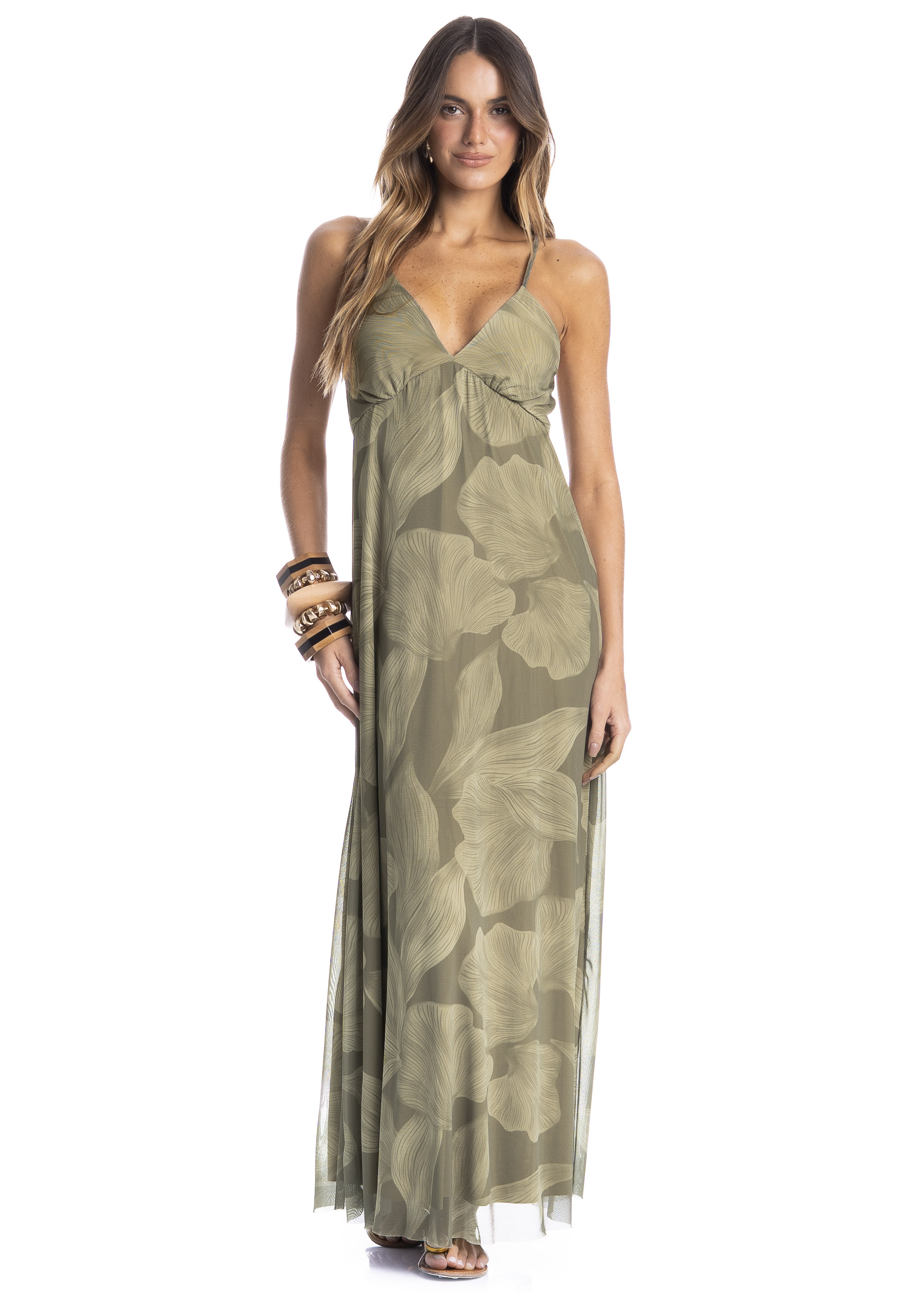 Vestido Feminino Longo Bruma Verde - Imagem 1