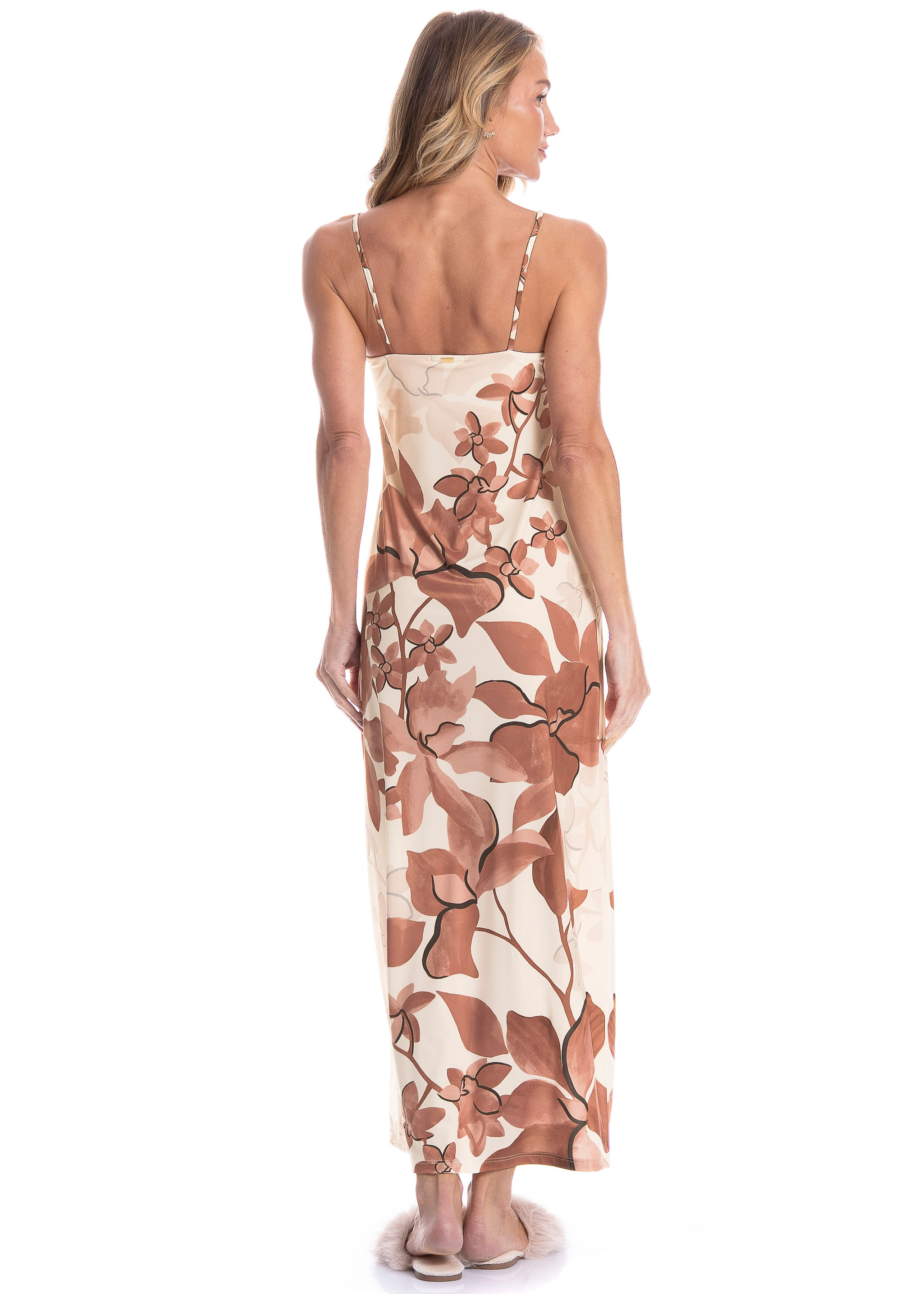 Vestido Longo Feminino Thalia Marrom - Imagem 2
