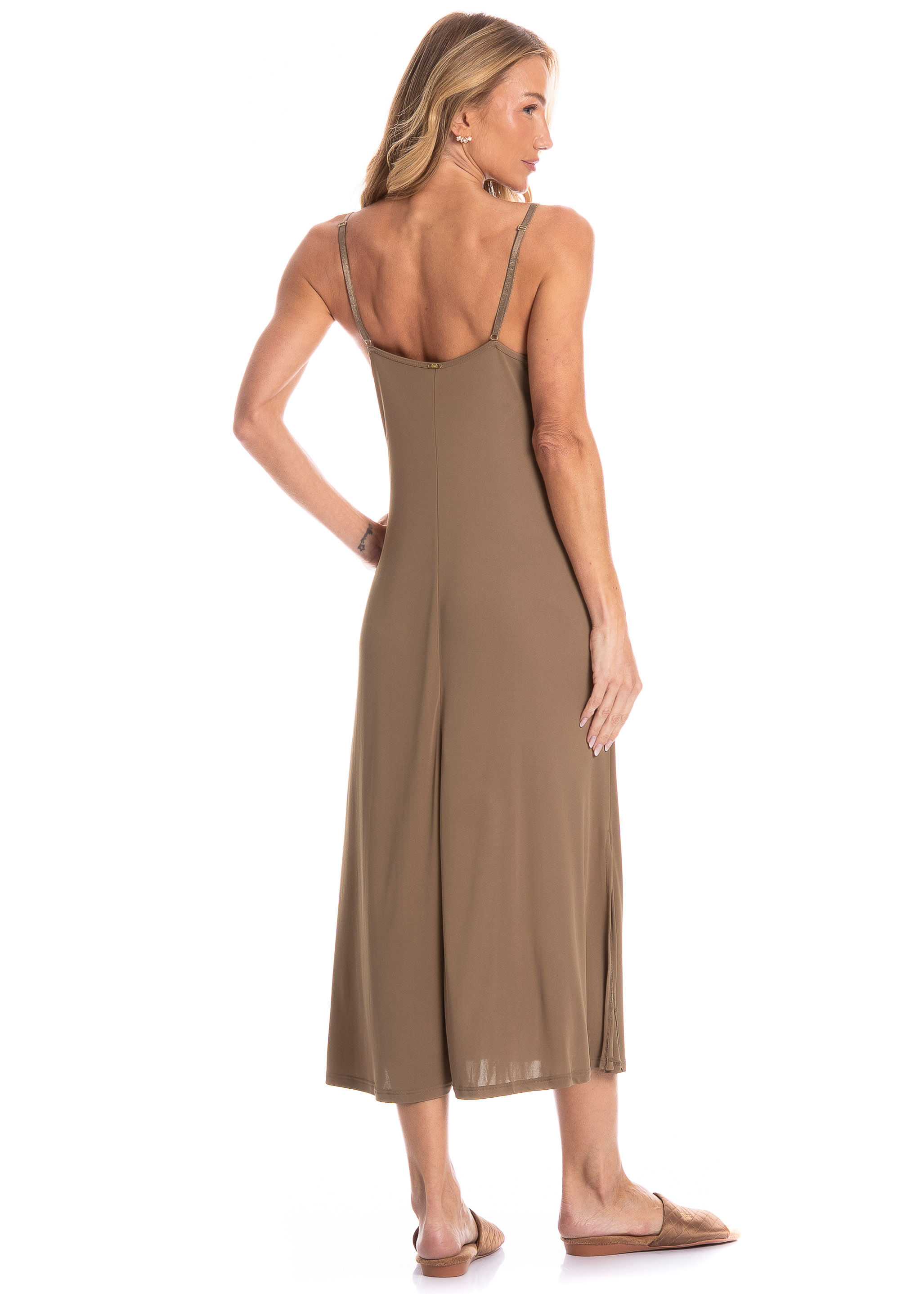 Camisola Feminina Midi Liz New Manu Bege - Imagem 2