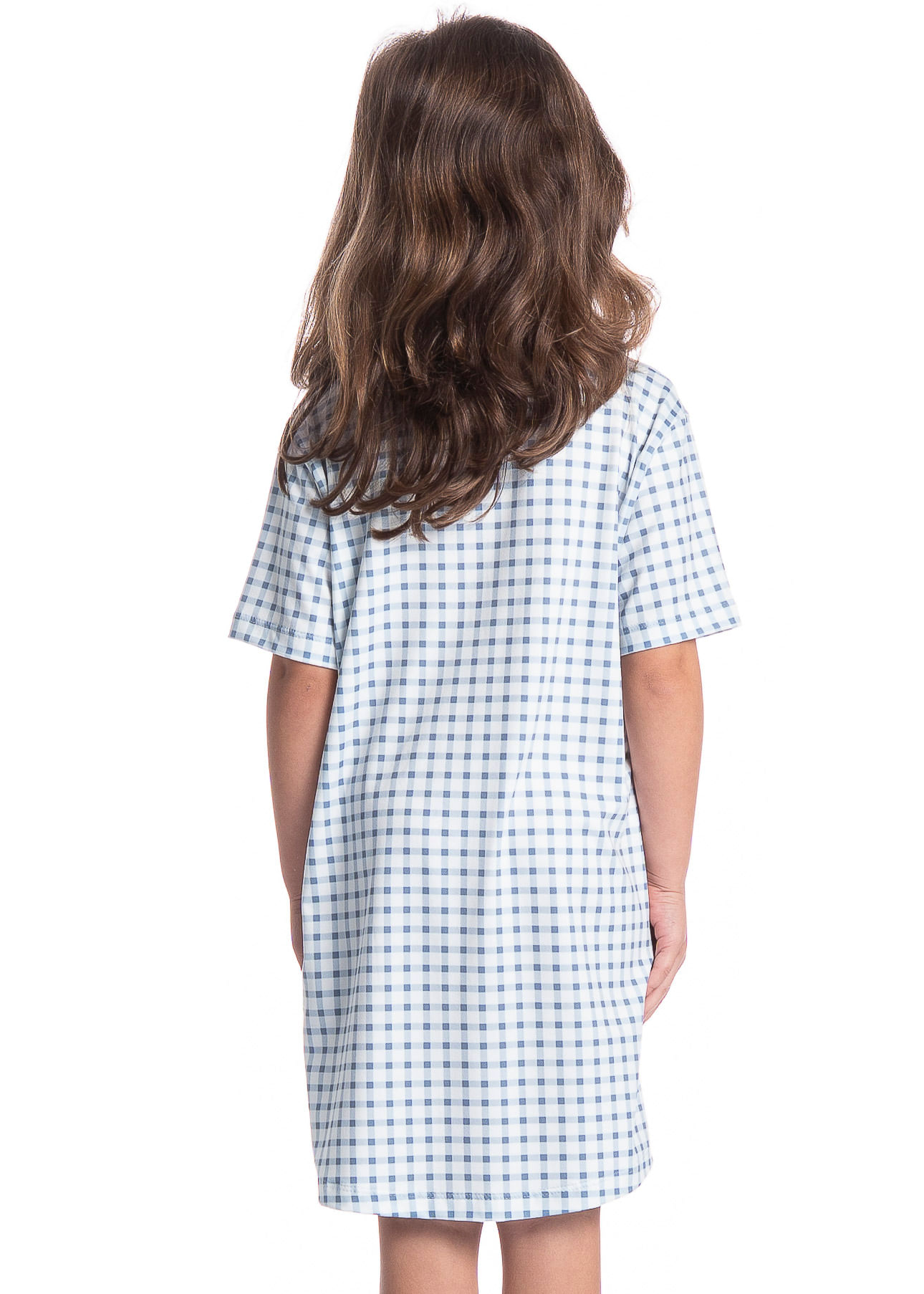 Camisão Infantil Feminino Curto Fresh Moka Azul-2 - Imagem 2