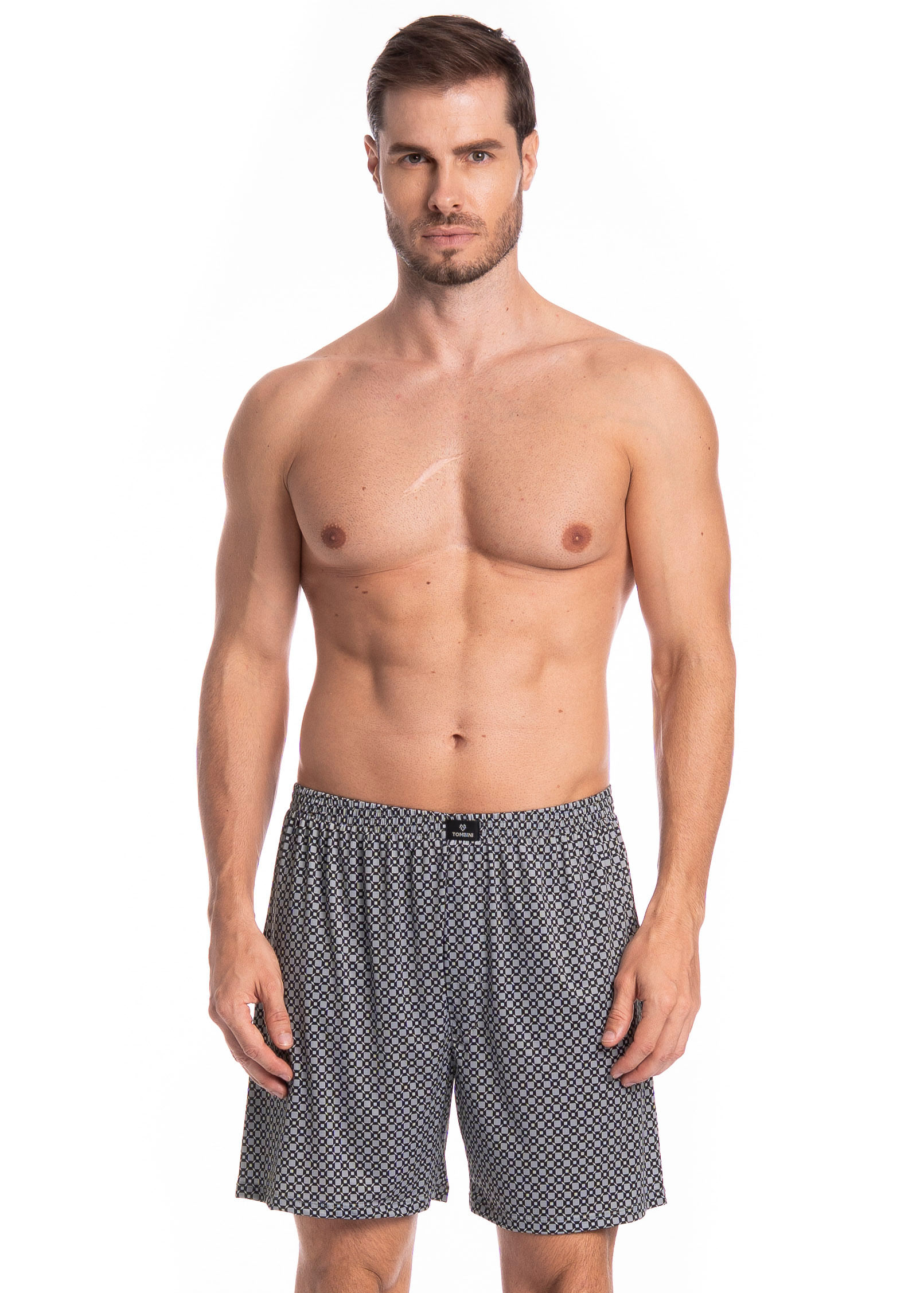 Boxer Masculina Clóvis Tombini Preto - Imagem 1