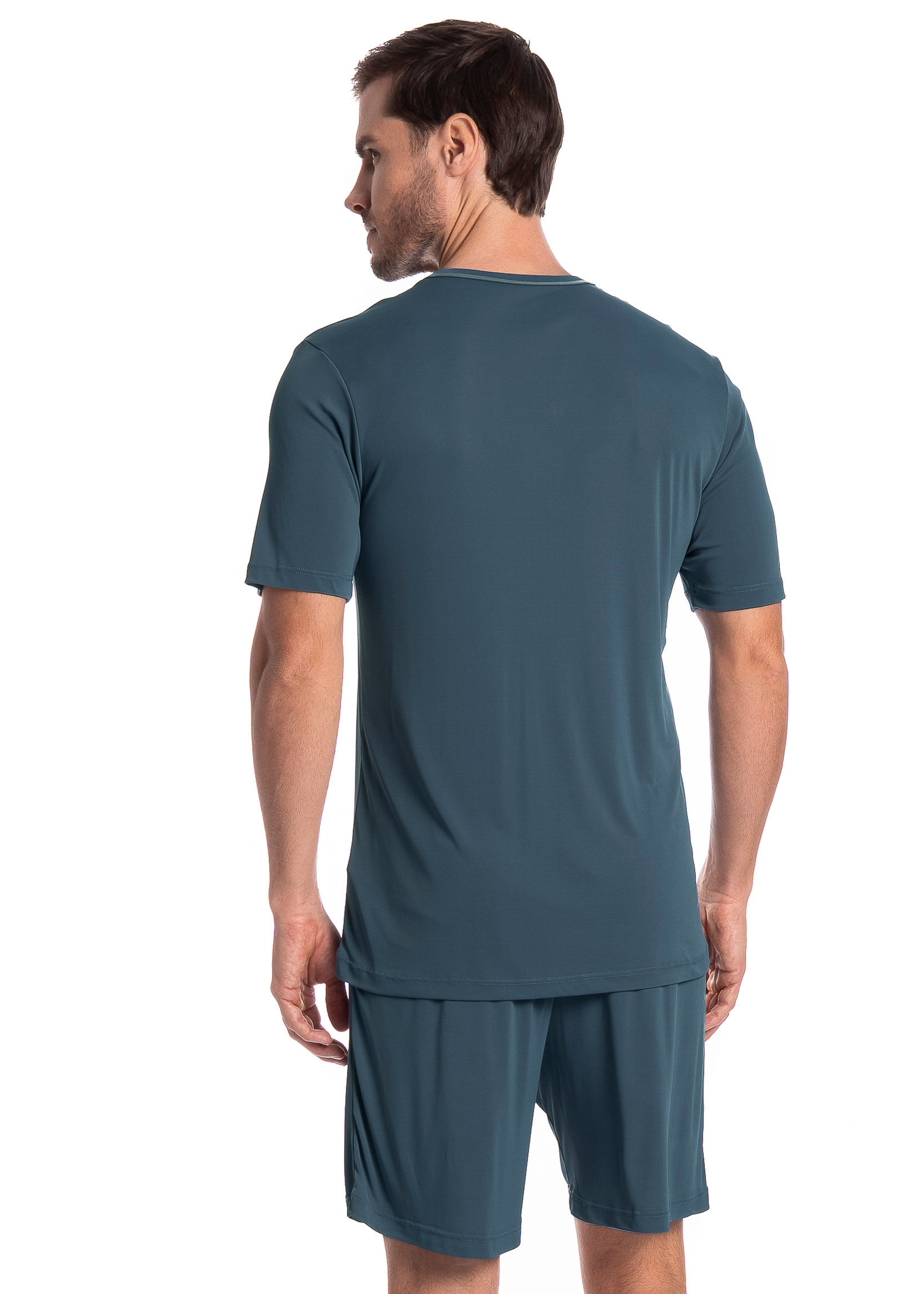 Pijama Masculino Curto Rafael Tombini Azul marinho-3 - Imagem 2