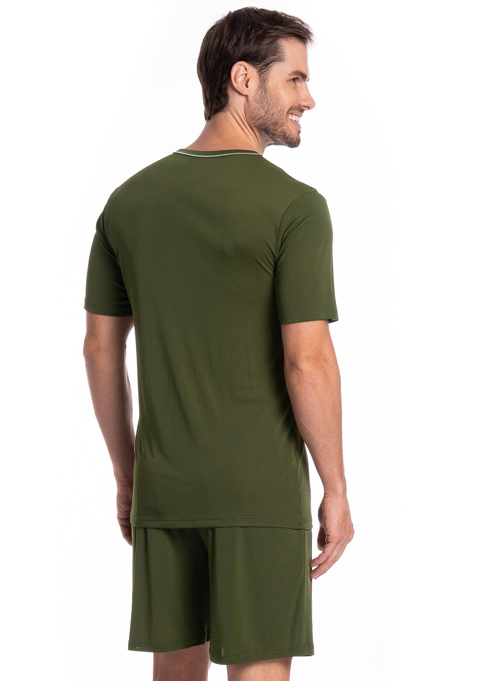 Pijama Masculino Curto Rafael Tombini Verde - Imagem 2