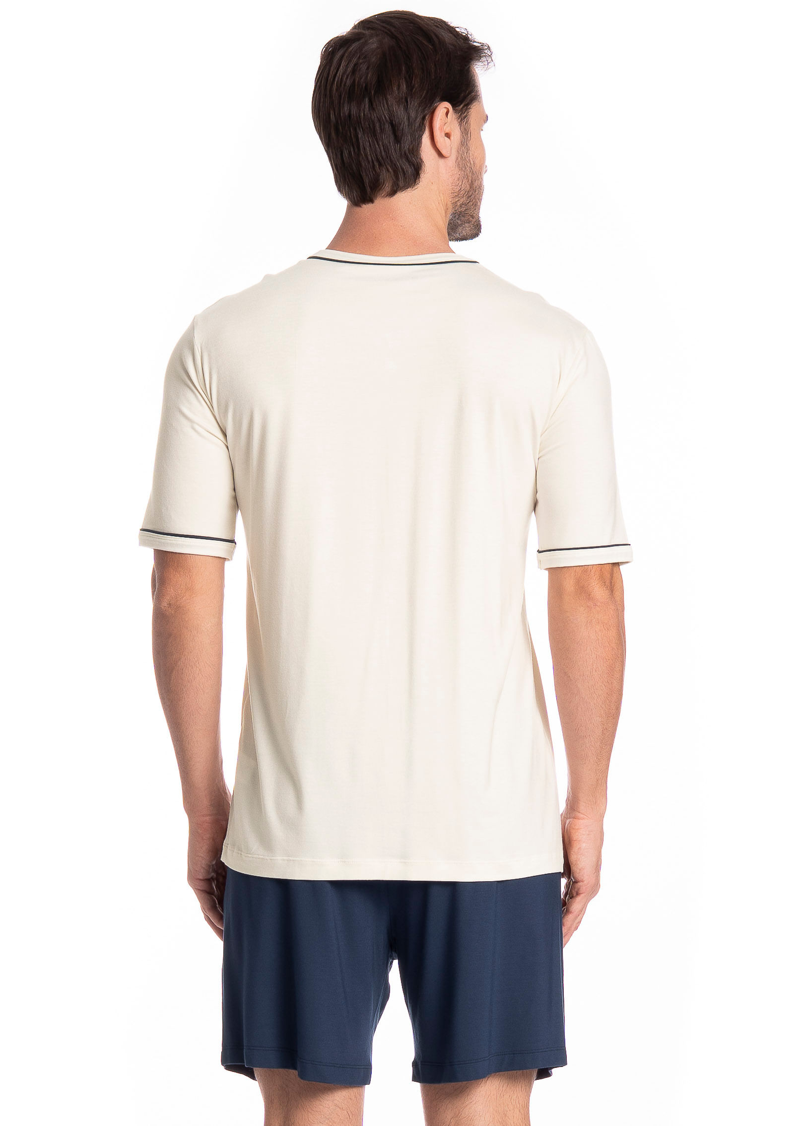 Pijama Curto Carlos Tombini Branco - Imagem 2