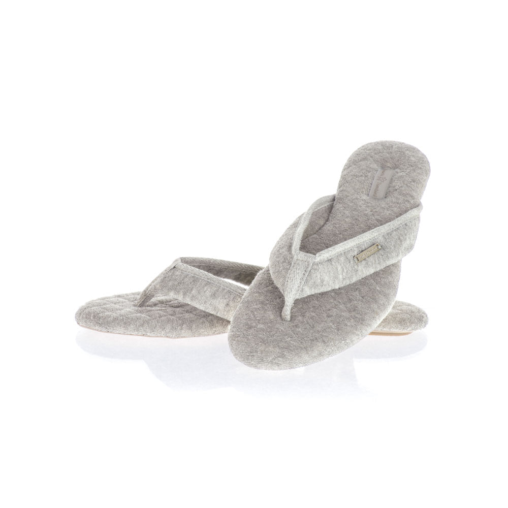 Chinelo Em Atoalhado Dedo Sofia Cinza - Imagem 1