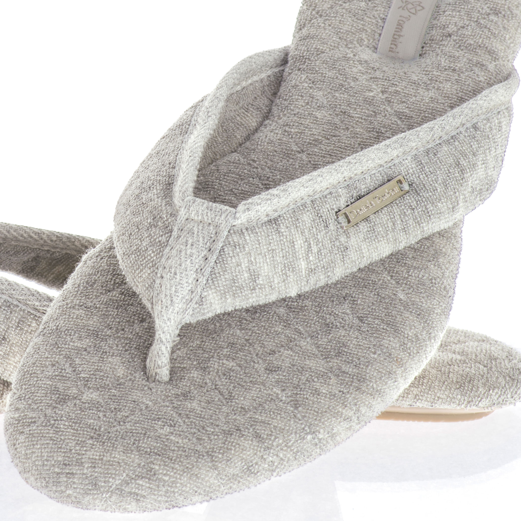 Chinelo Em Atoalhado Dedo Sofia Cinza - Imagem 2