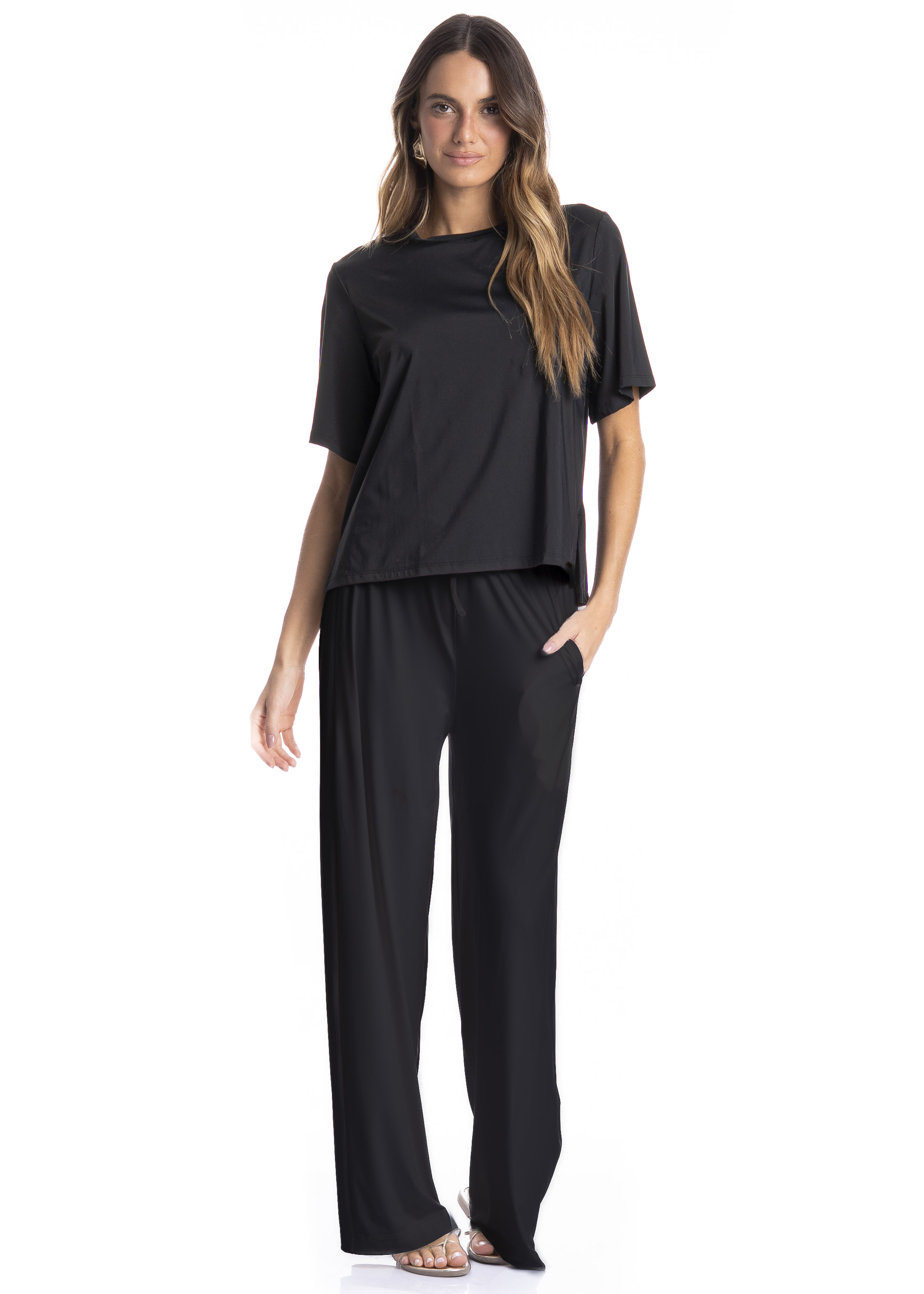 Calça Feminina Málaga Madrid Preto - Imagem 1