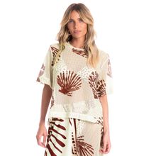 Blusa Feminina Conchas Marrom - Imagem 1