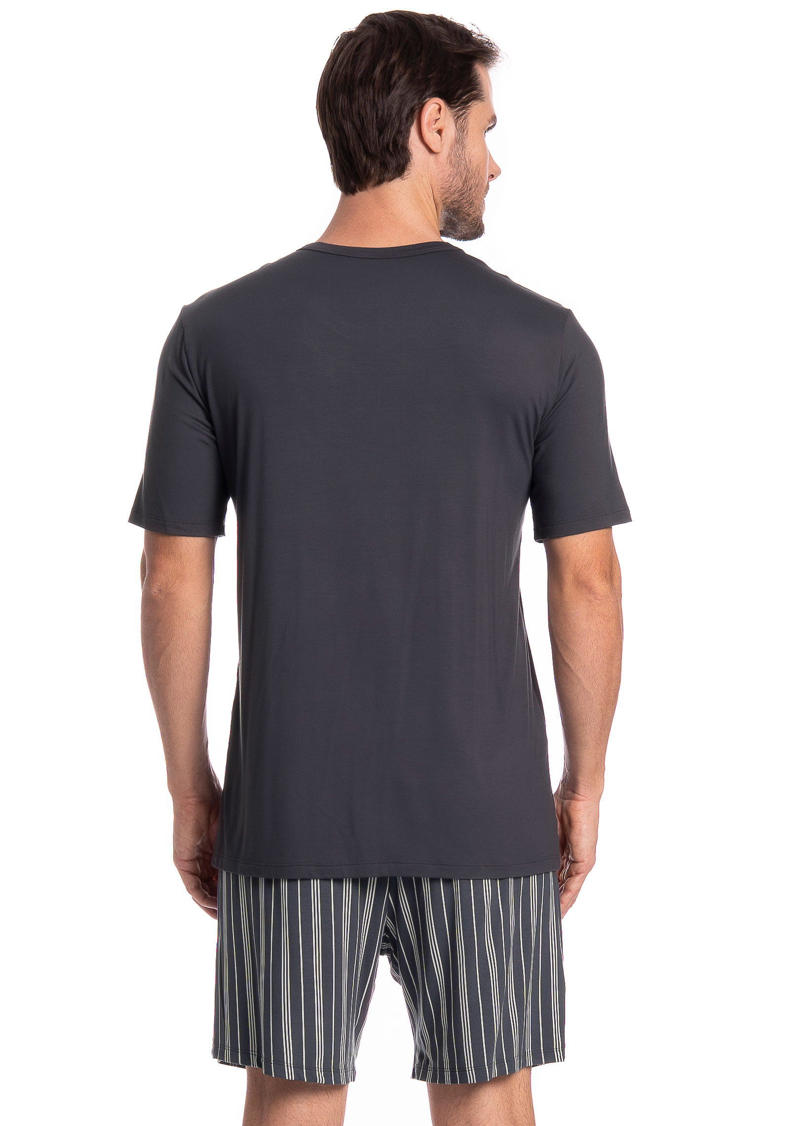 Pijama Curto Felipe Tombini Cinza - Imagem 2