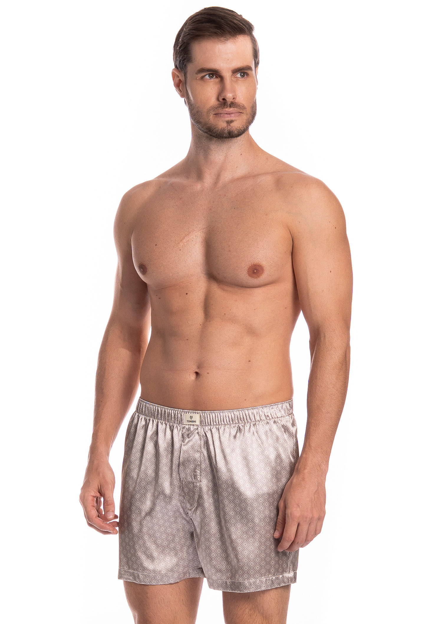 Boxer Masculina Enzo Tombini Bege - Imagem 1