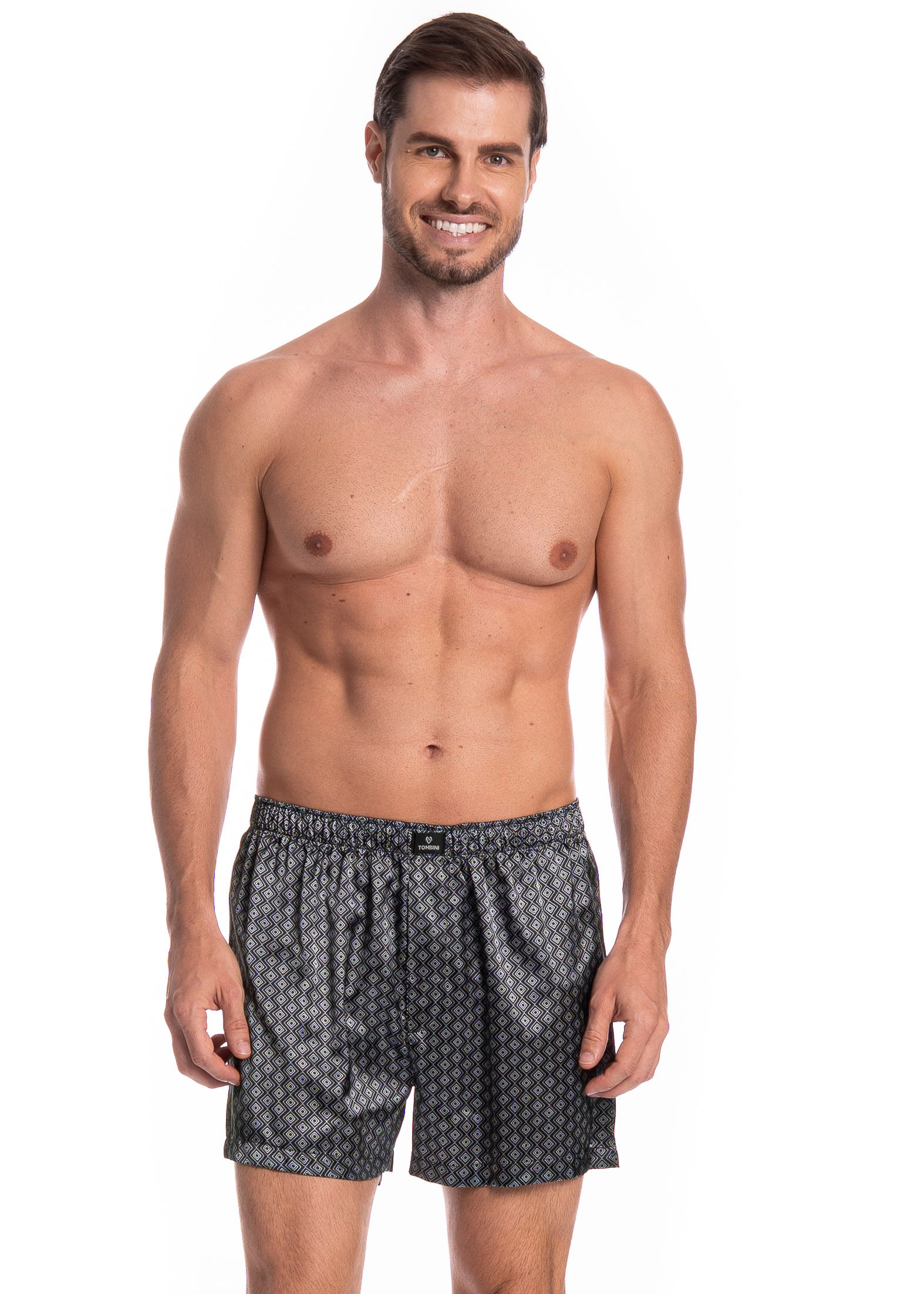 Boxer Masculina Enzo Tombini Preto - Imagem 1