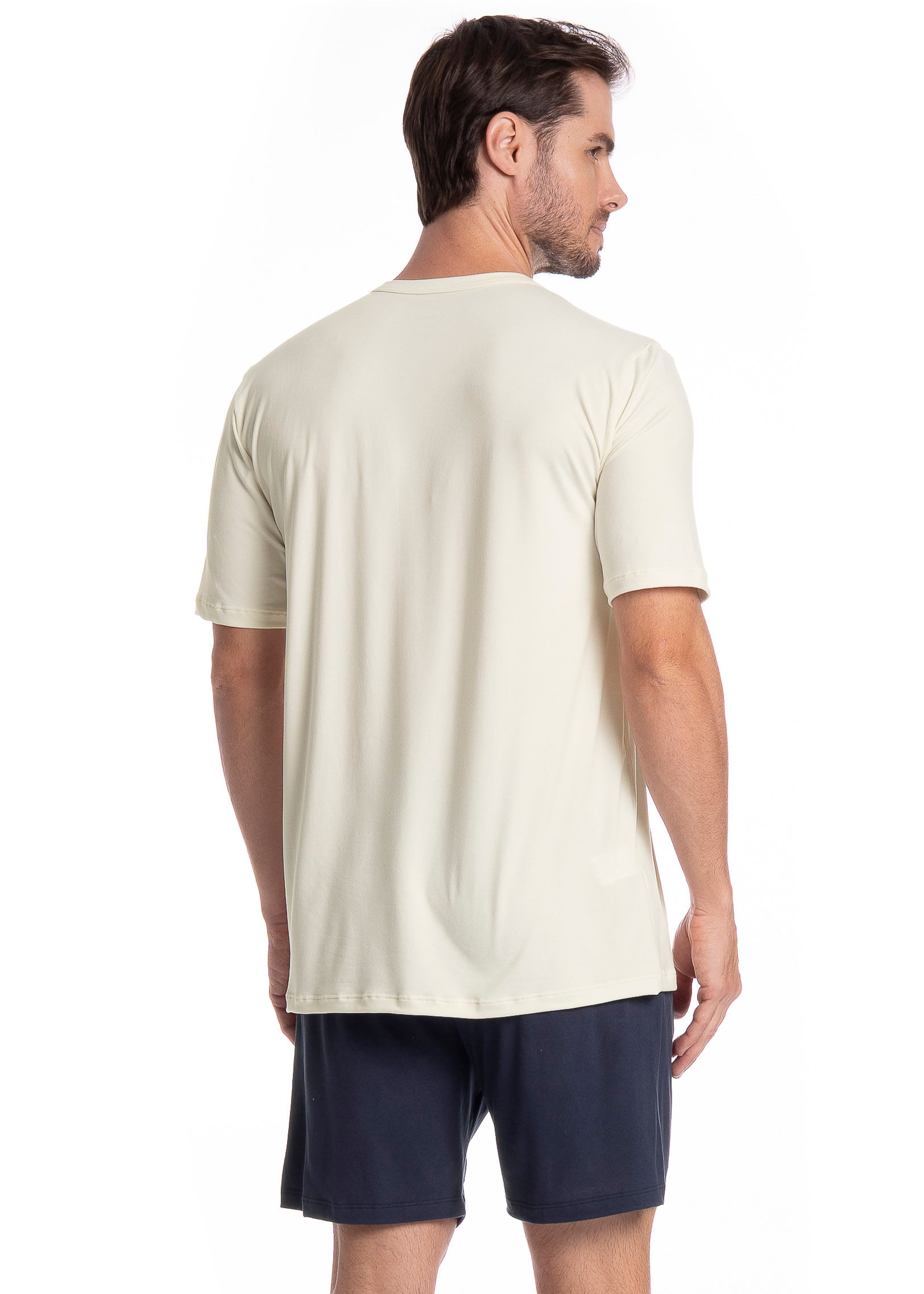 Pijama Masculino Curto Henri Tombini Azul-marinho - Imagem 2