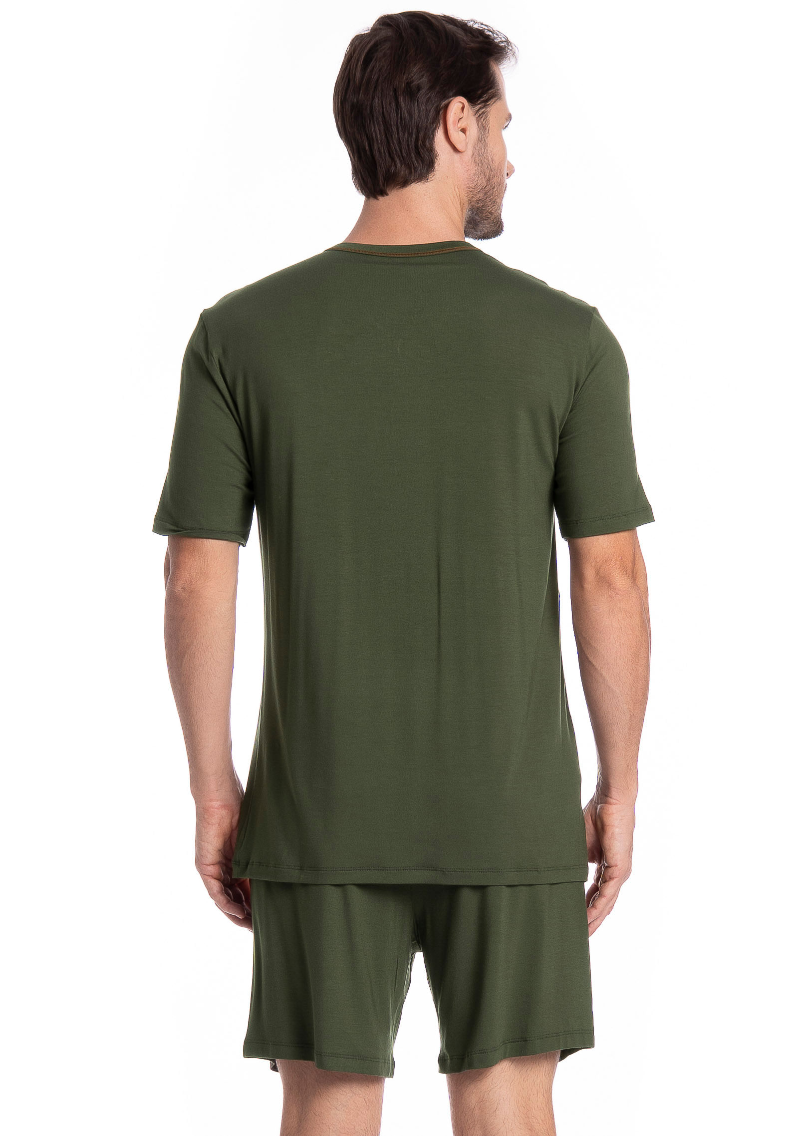 Pijama Masculino Curto New Romeu Tombini Verde - Imagem 2