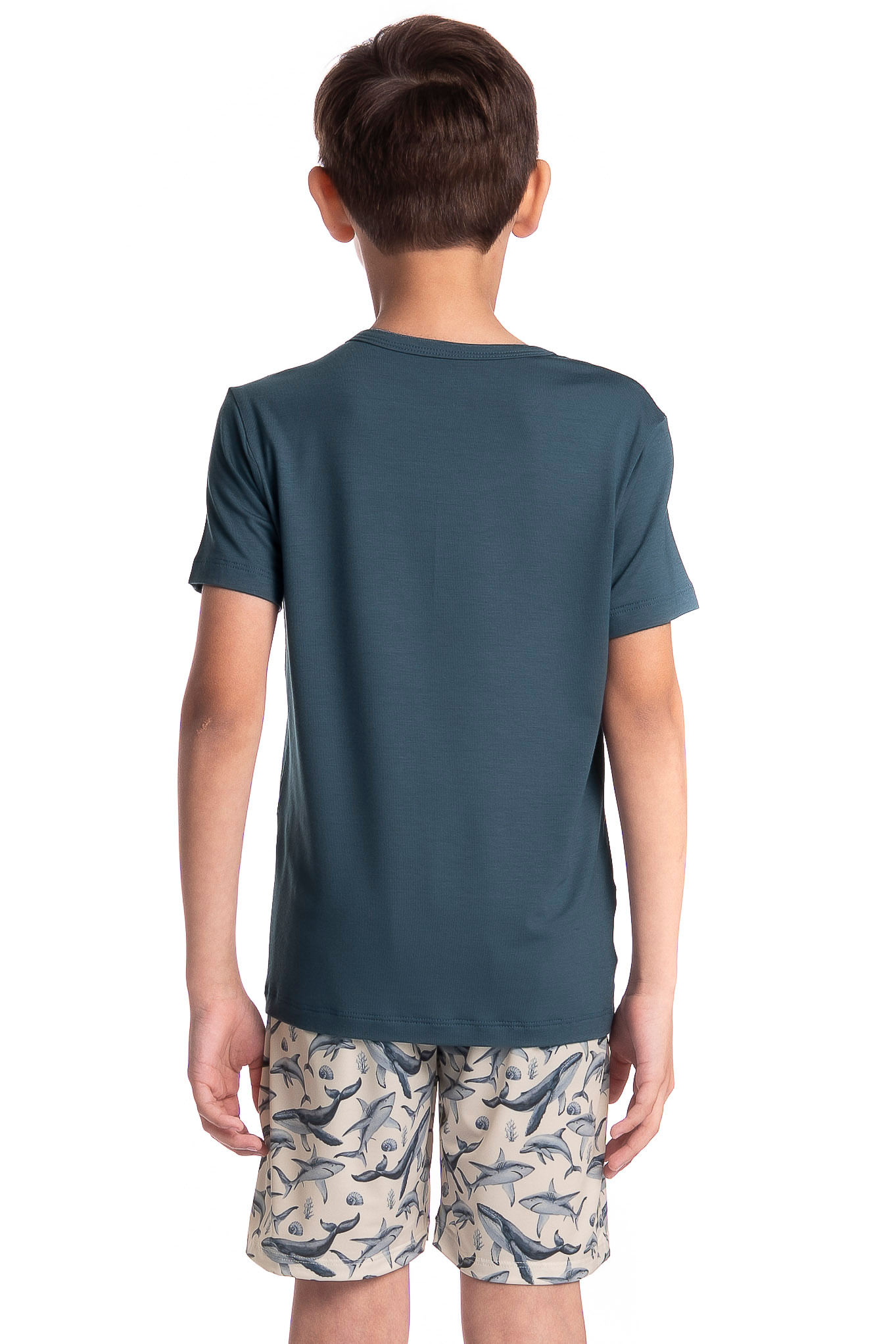 Pijama Infantil Masculino Curto Joaquim Azul-marinho - Imagem 2
