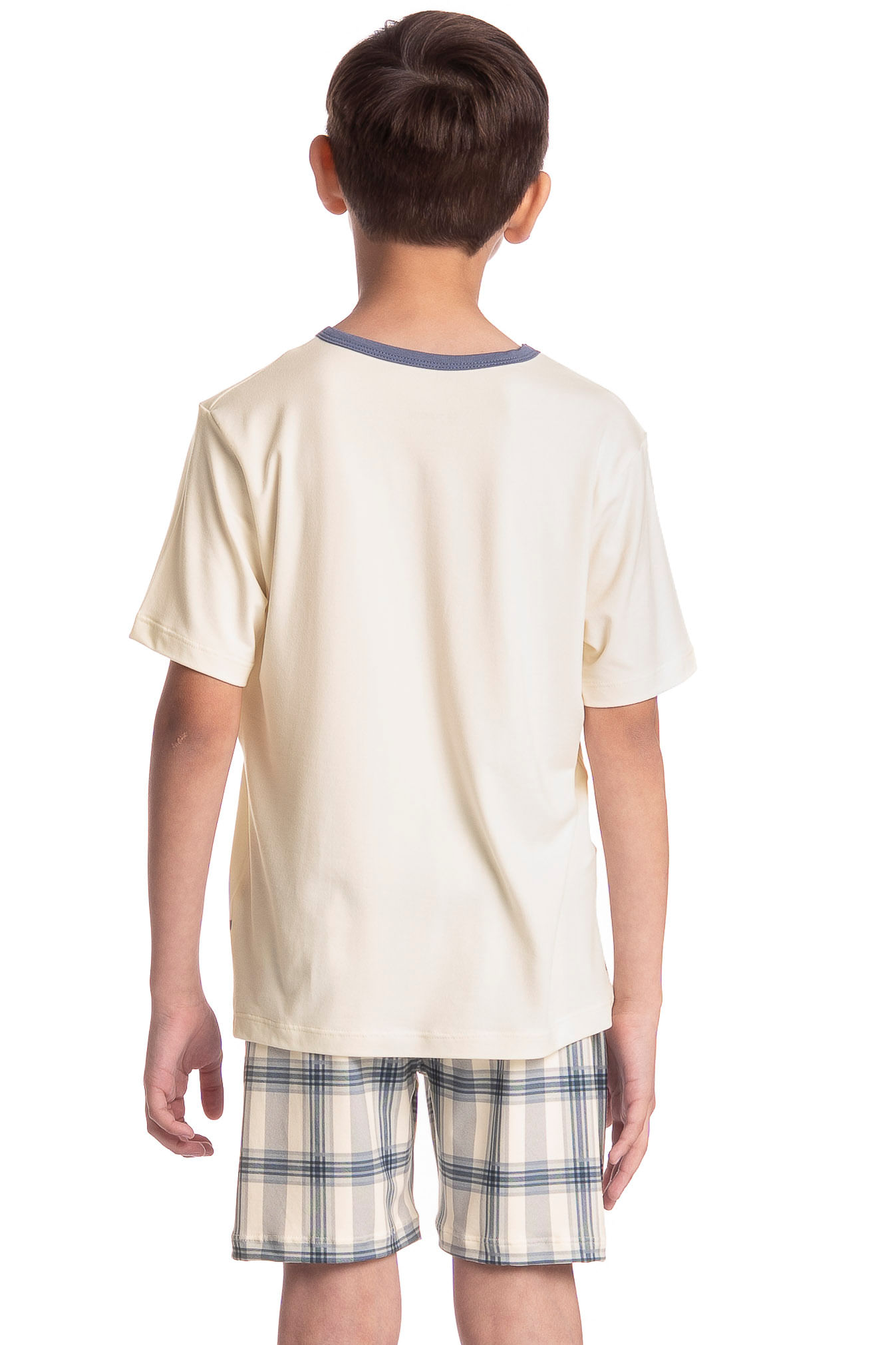 Pijama Infantil Unissex Curto Blue Branco - Imagem 2