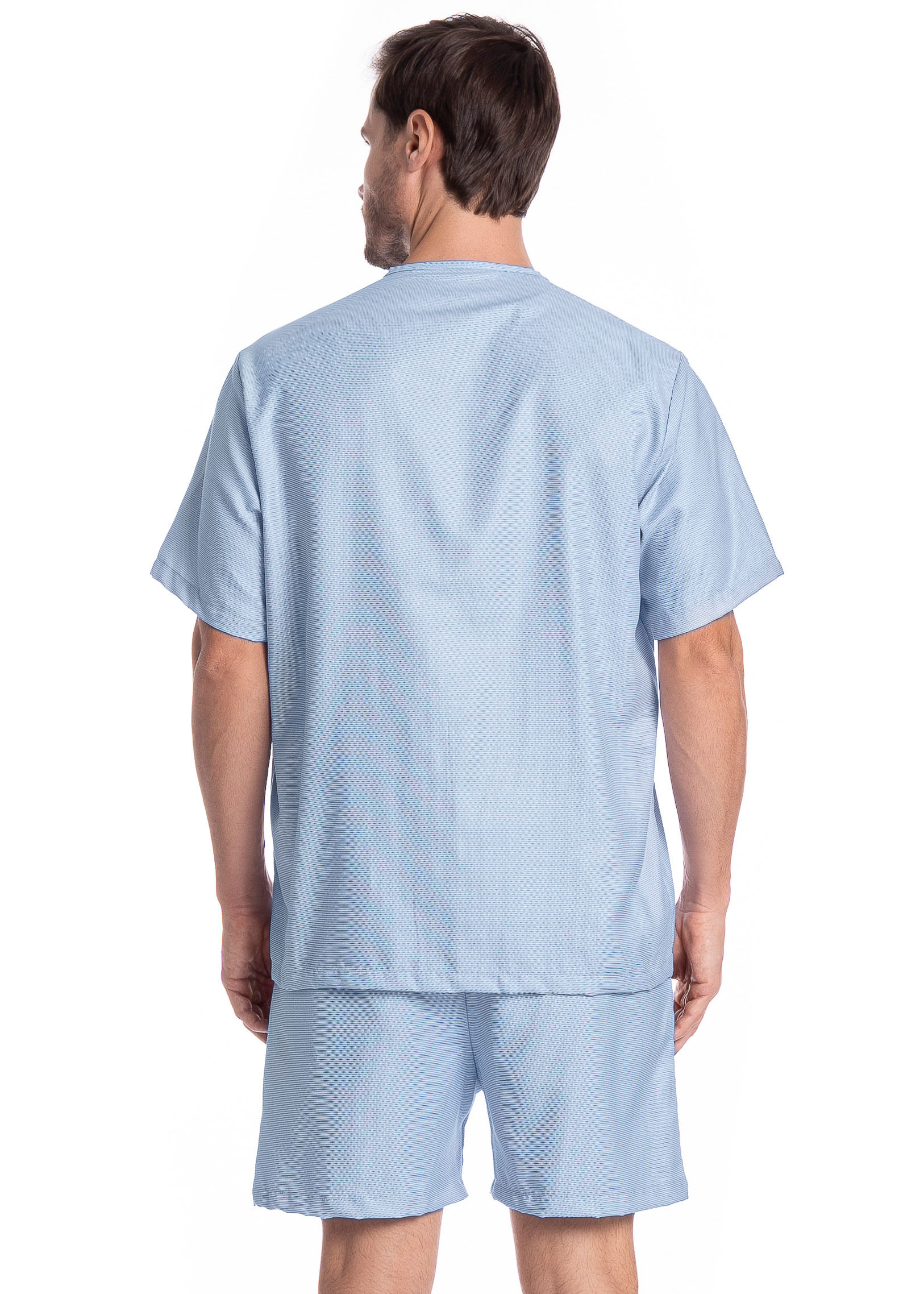 Pijama Americano Curto Lorenzo Tombini Azul-2 - Imagem 2