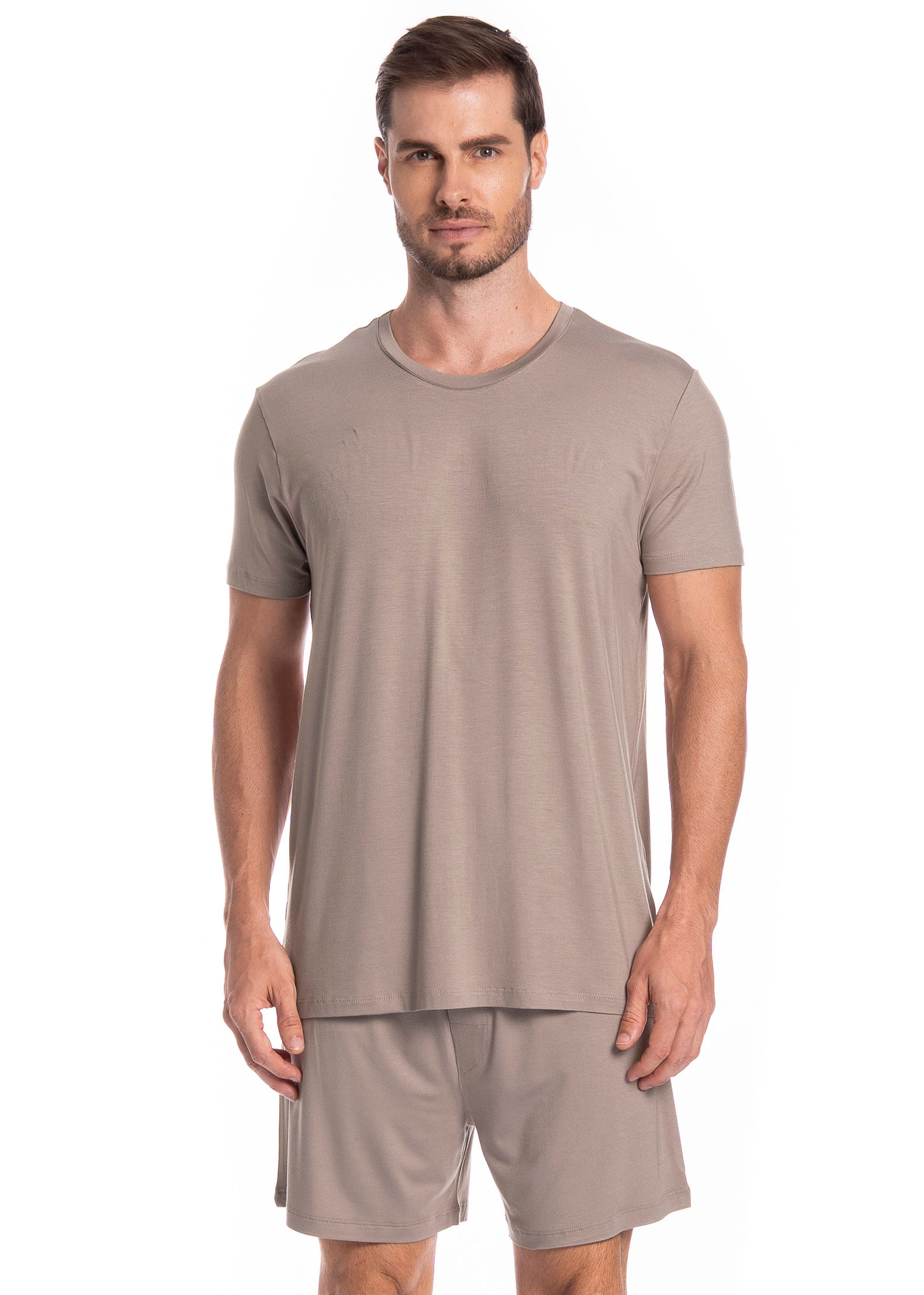 Camiseta Masculina Turim Tombini Bege - Imagem 1