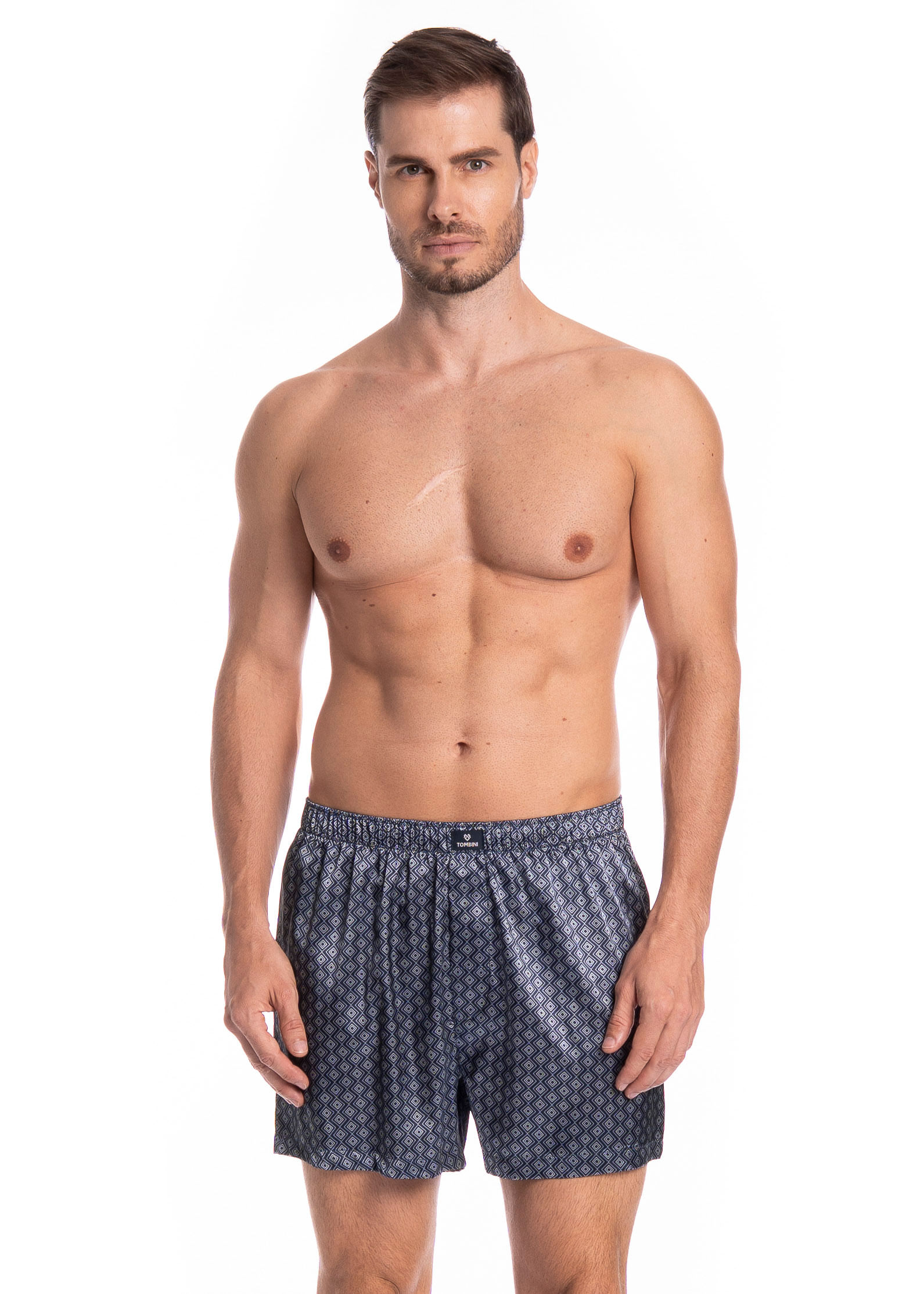 Boxer Masculina Enzo Tombini Azul-marinho - Imagem 1