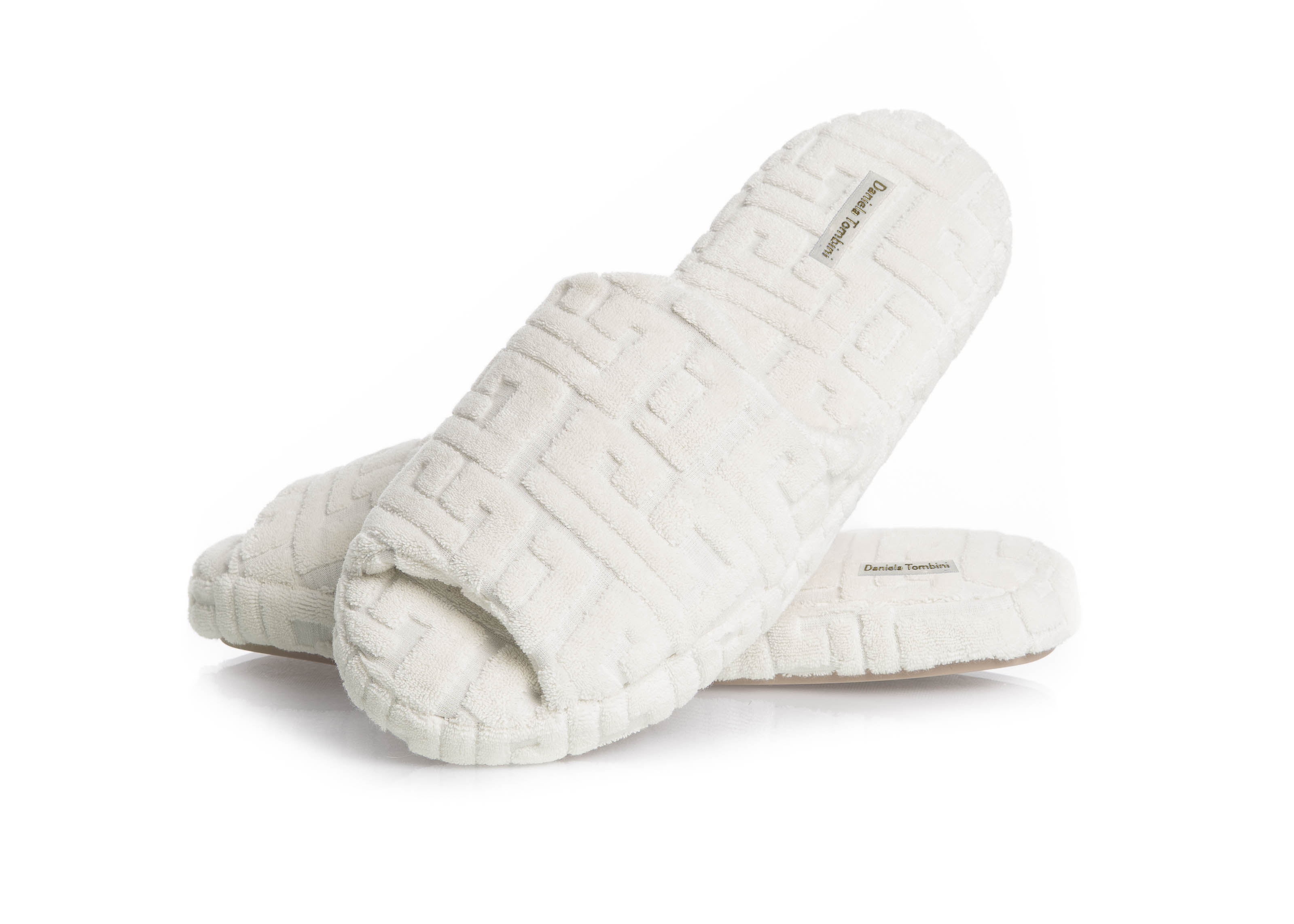 Chinelo Feminino Jacquard Branco - Imagem 1