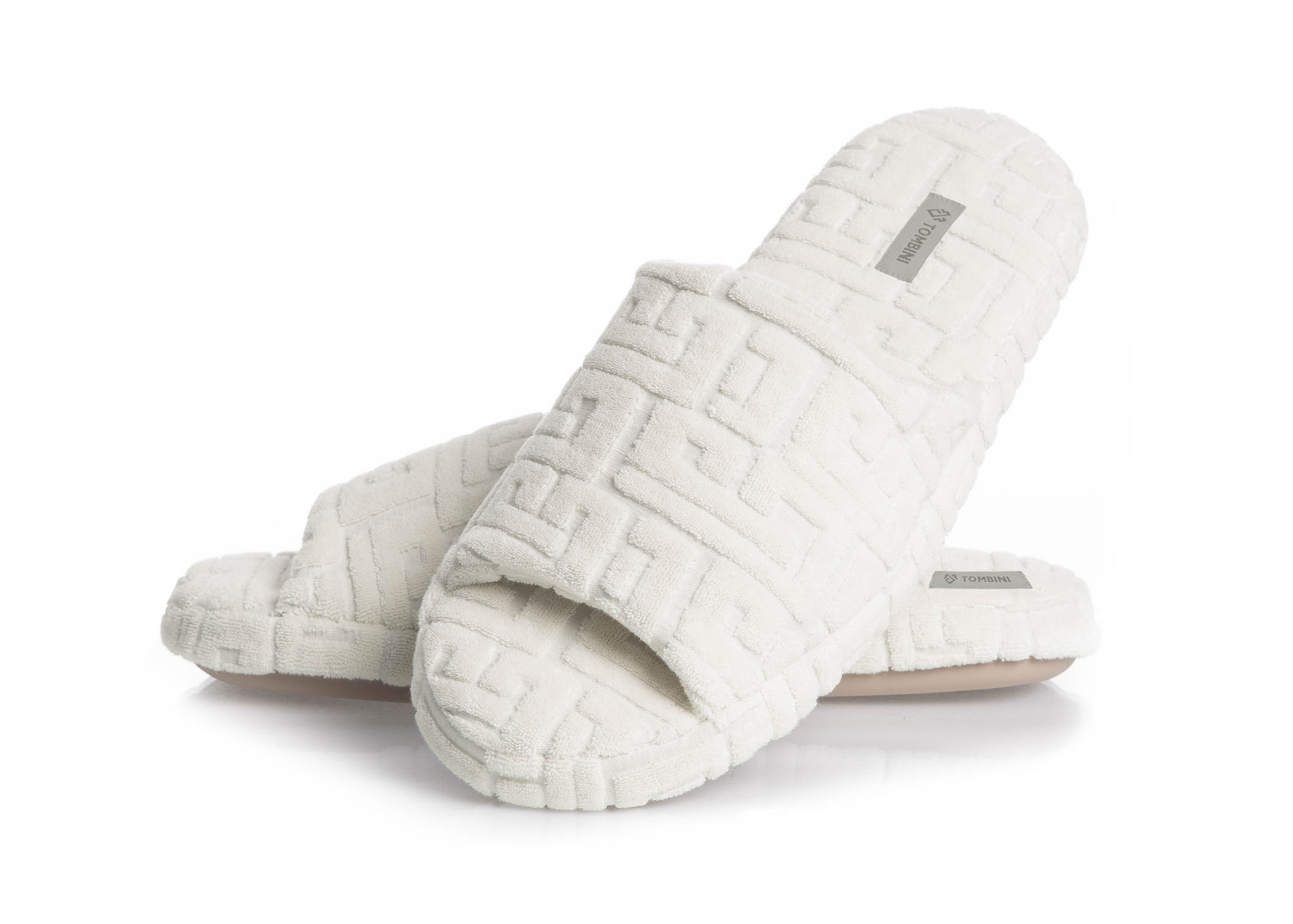 Chinelo Masculino Jacquard Branco - Imagem 1