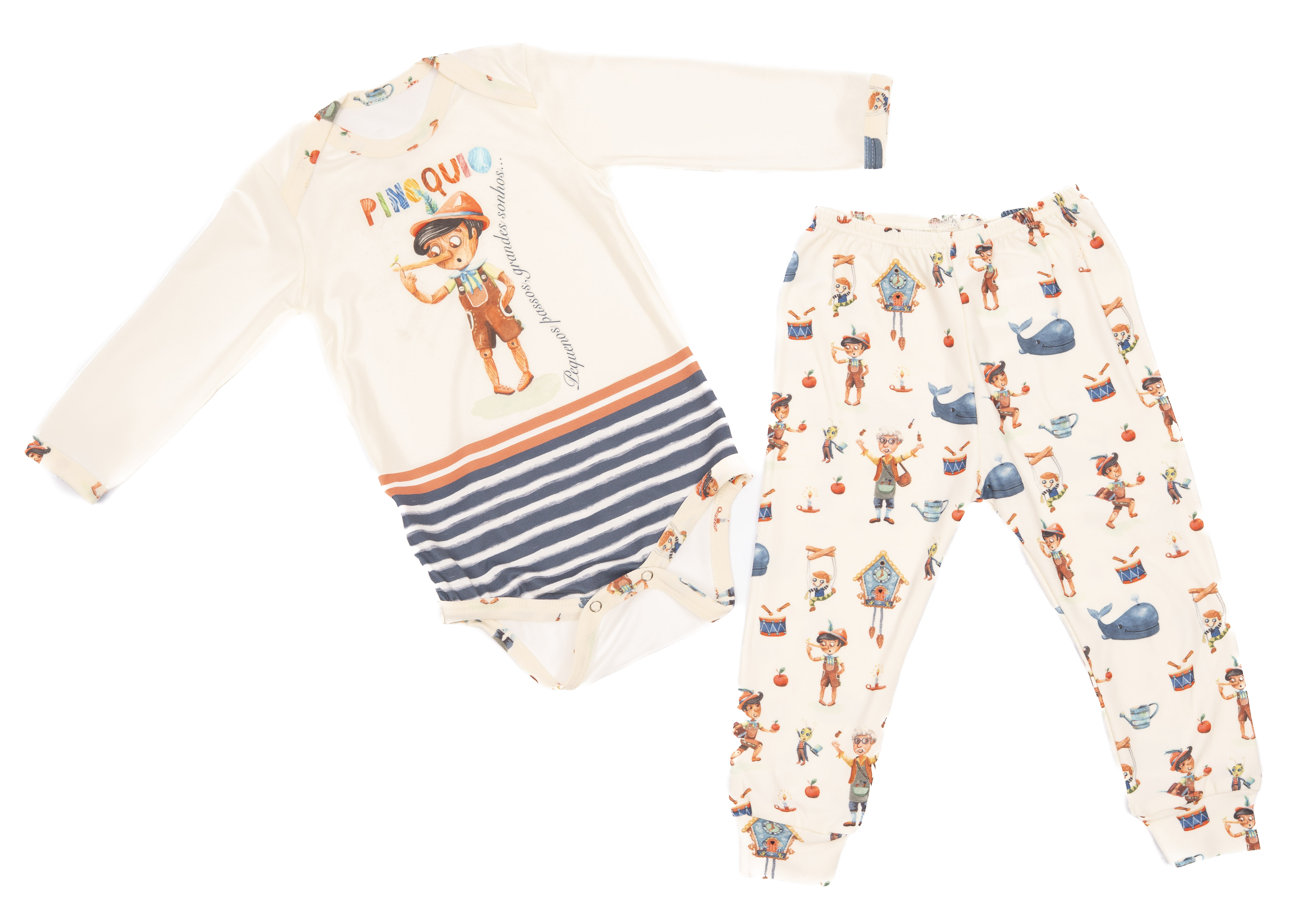 Conjunto Baby Pinóquio Branco - Imagem 1