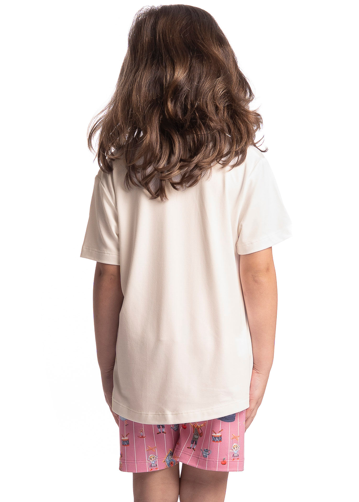 Pijama Infantil Feminino Curto Fada Rosa-2 - Imagem 2
