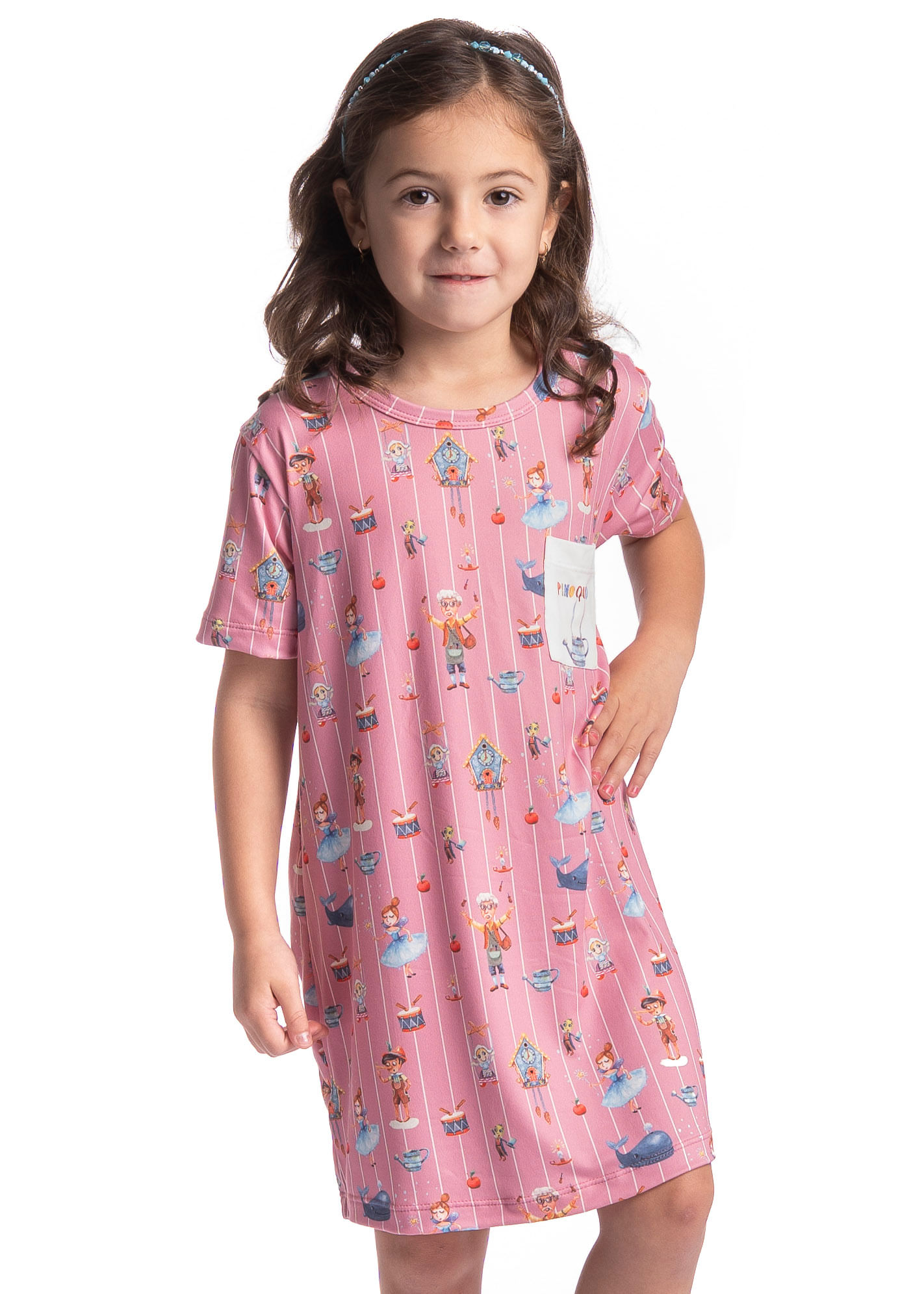 Camisão Infantil Feminino Fada Rosa-2 - Imagem 1
