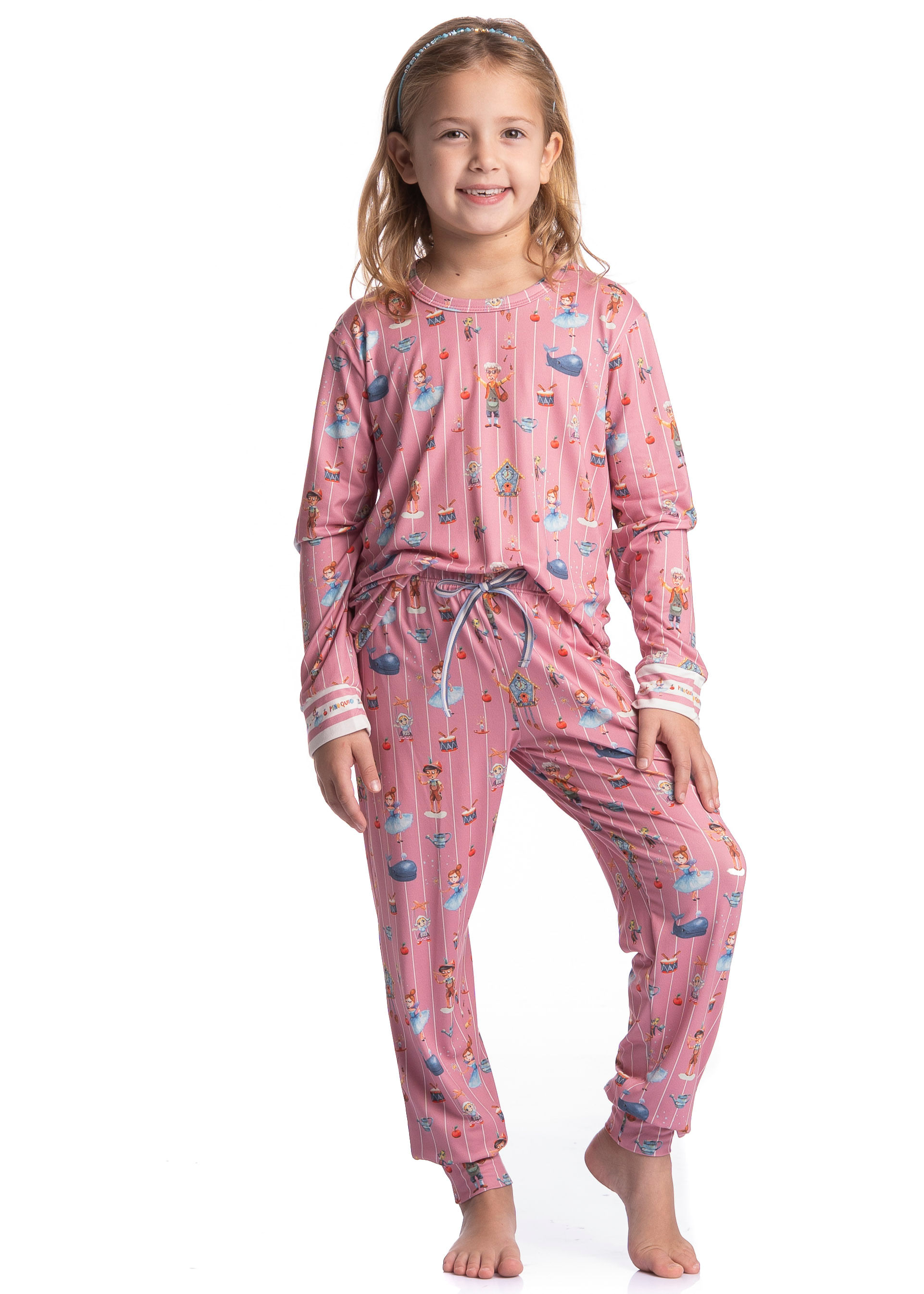 Pijama Infantil Feminino Longo Fada Rosa-2 - Imagem 1