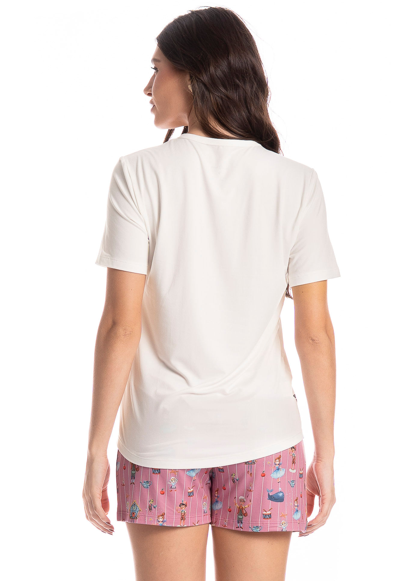 Pijama Feminino Curto Fada Rosa-2 - Imagem 2