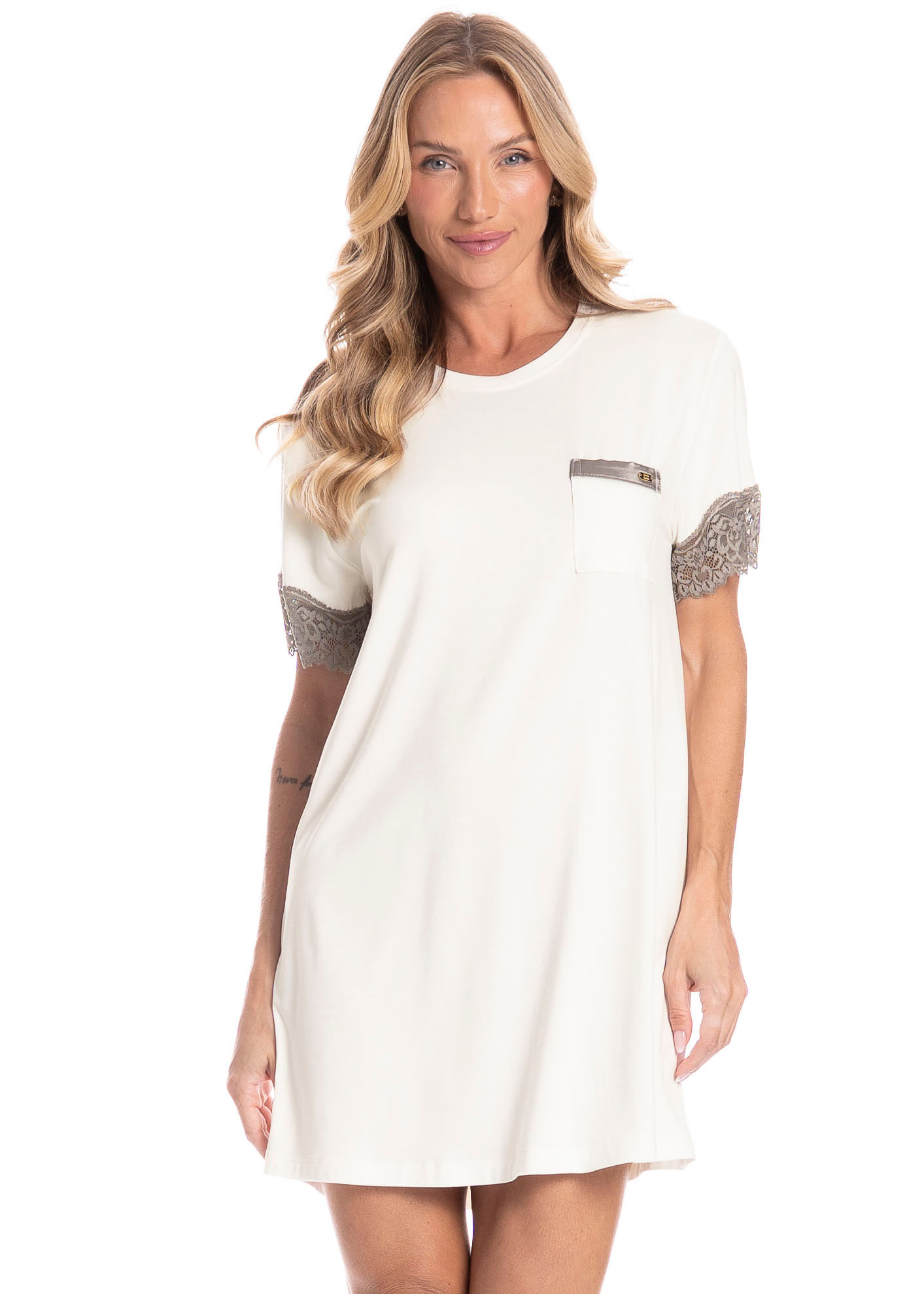 Camisão Feminino Sublime Branco - Imagem 1