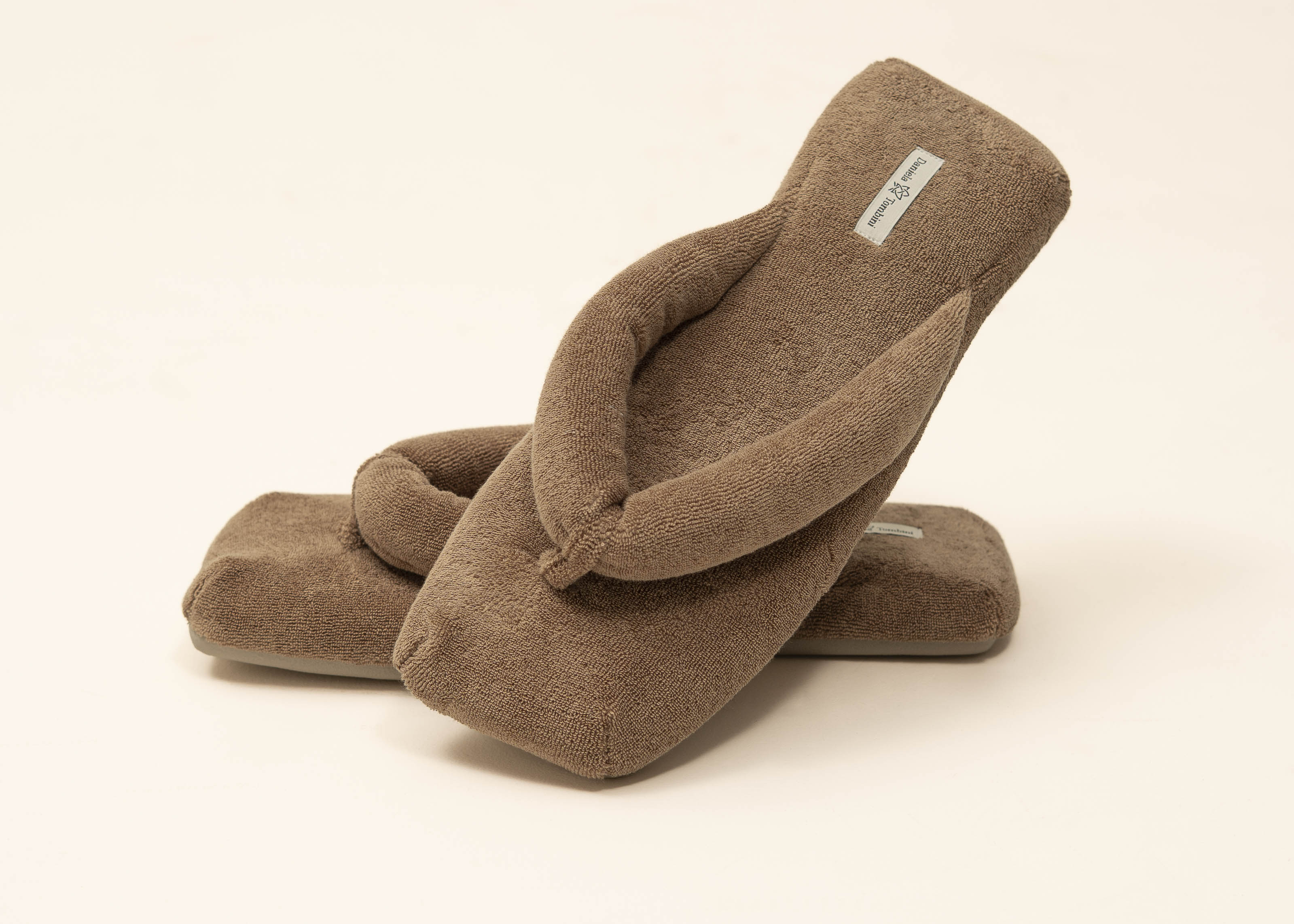 Chinelo Em Atoalhado Dedo Lui Colors Bege - Imagem 1