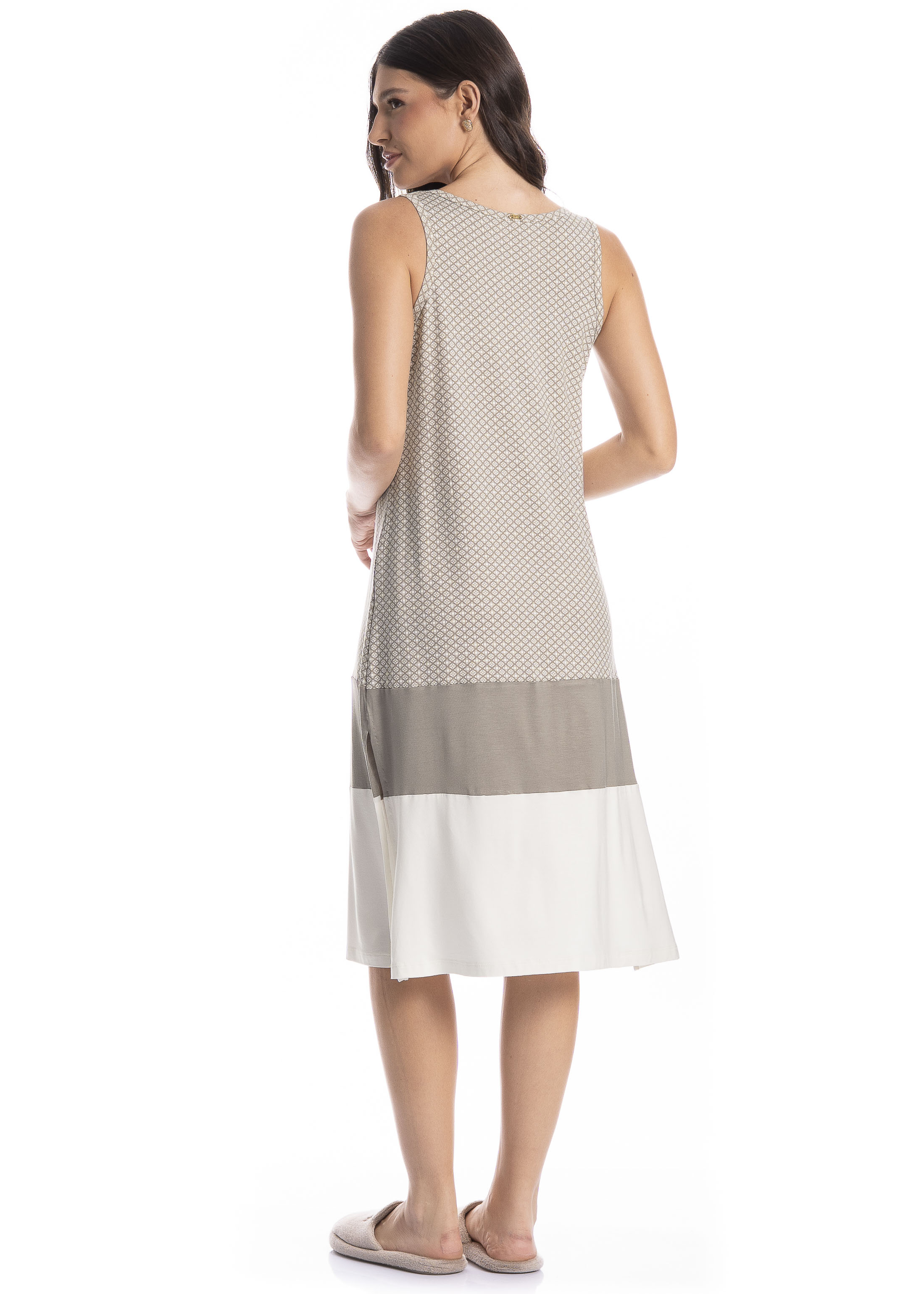 Vestido Midi Regata Vanessa Bege - Imagem 2