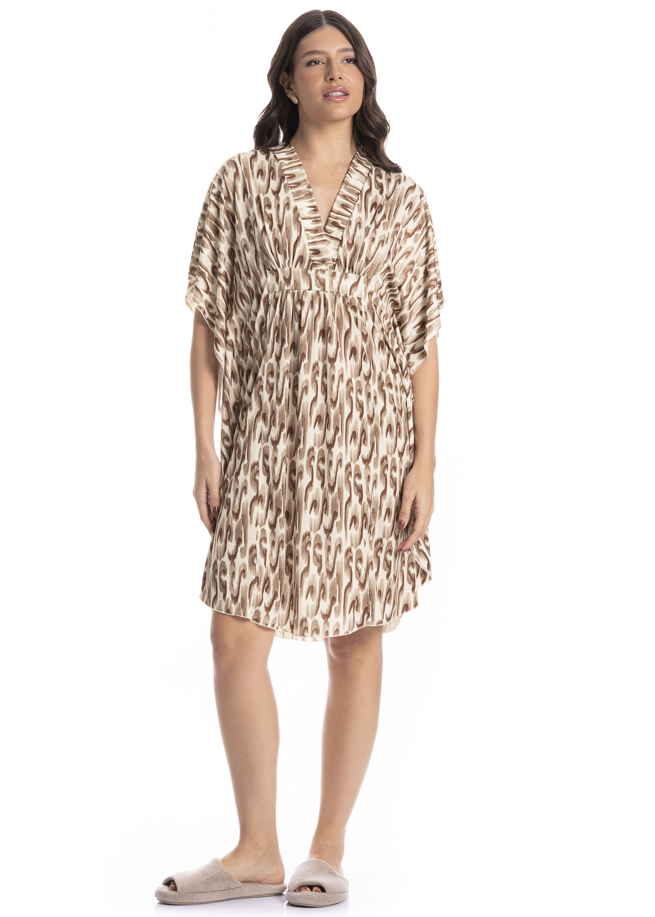 Kaftan Feminino Médio Savage Marrom - Imagem 1