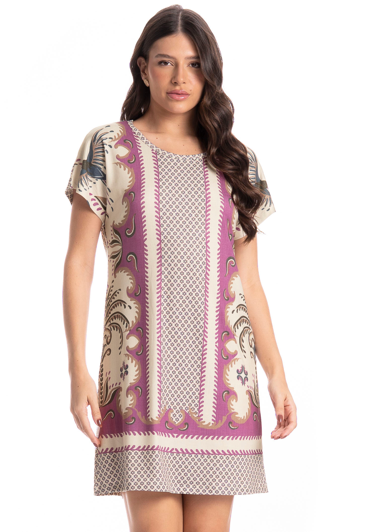 Camisão Feminino Tropical Branco - Imagem 1
