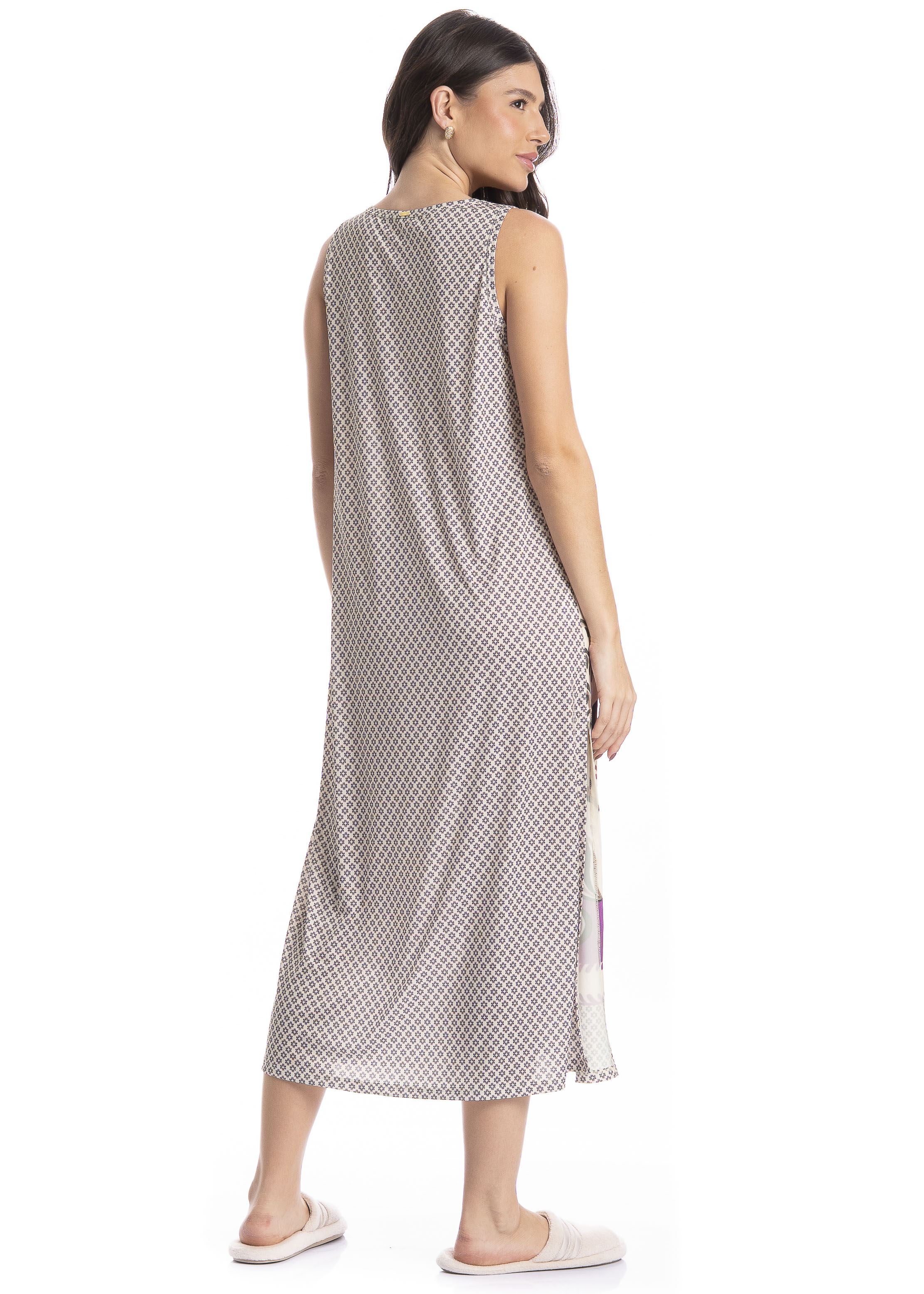 Vestido Feminino Longo Tropical Branco - Imagem 2
