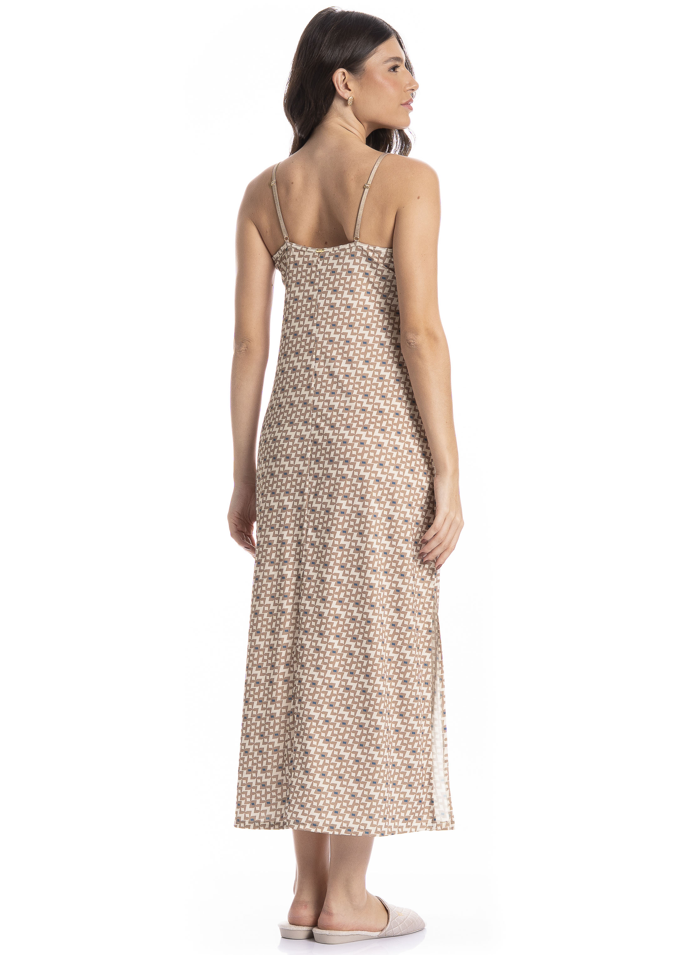 Vestido Feminino Midi Sybille Constanza Azul-2 - Imagem 2
