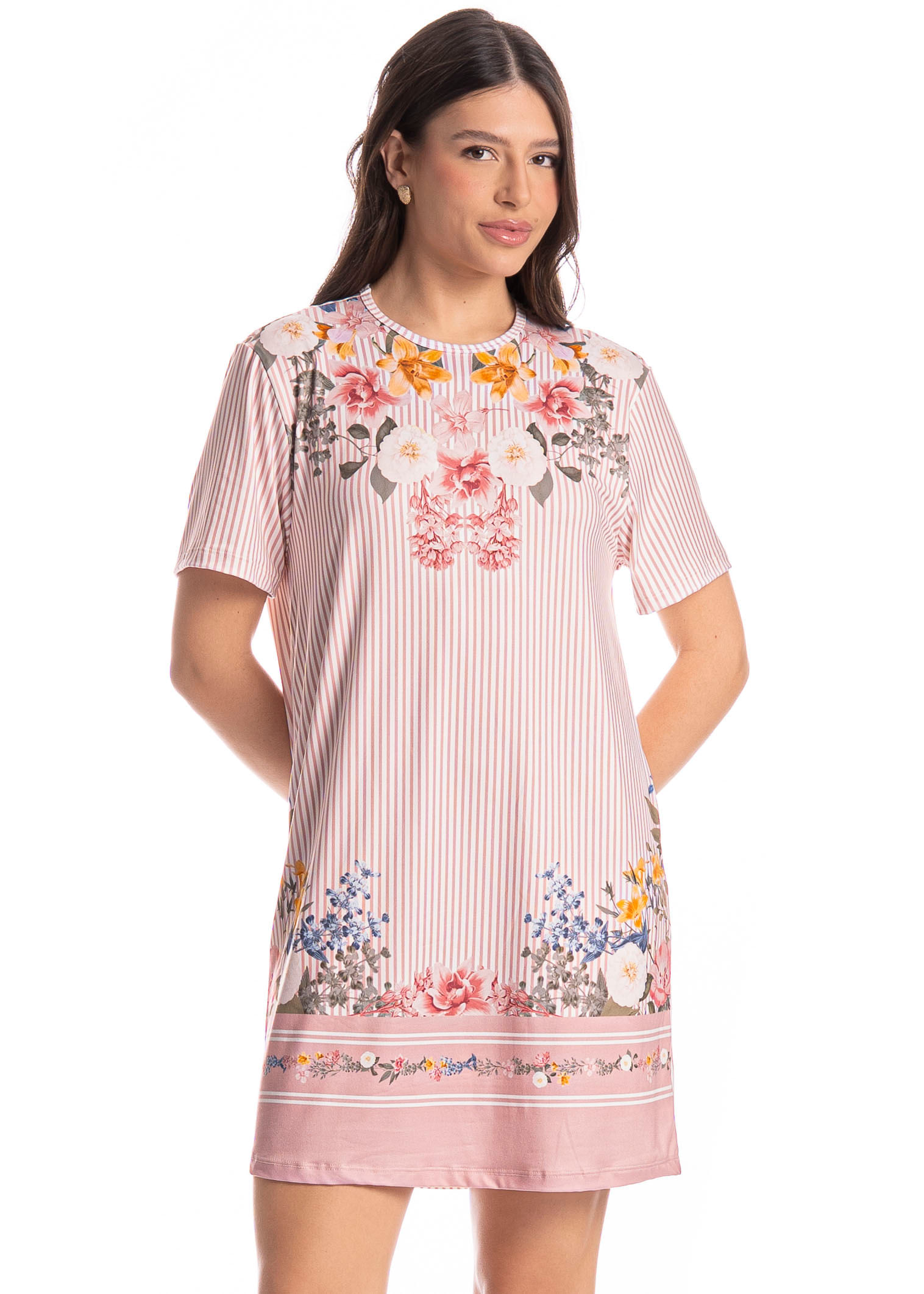 Camisão Feminino Romantic Branco - Imagem 1