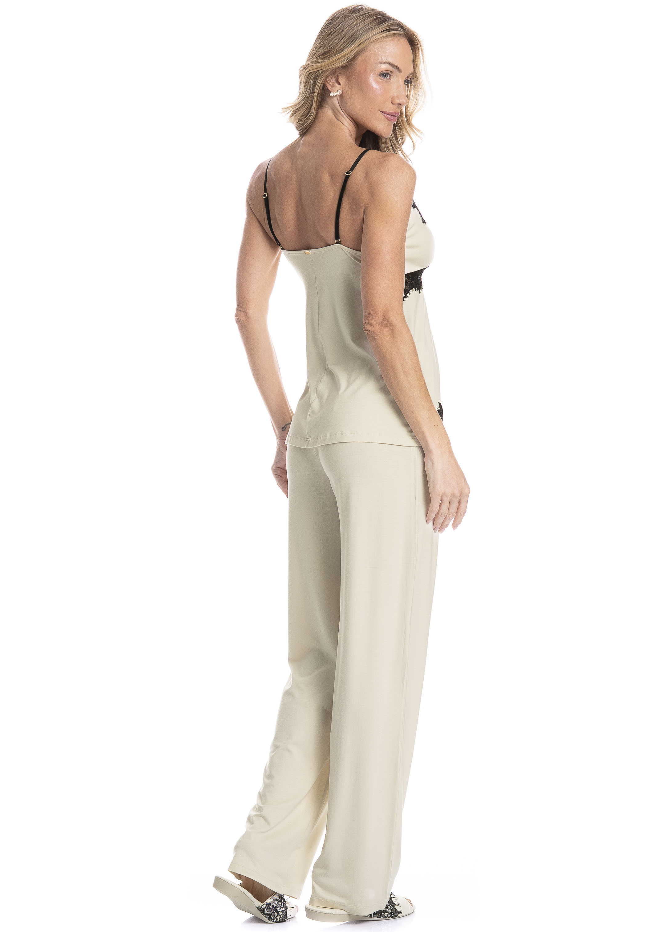 Pijama Feminino Longo Lile Branco - Imagem 2