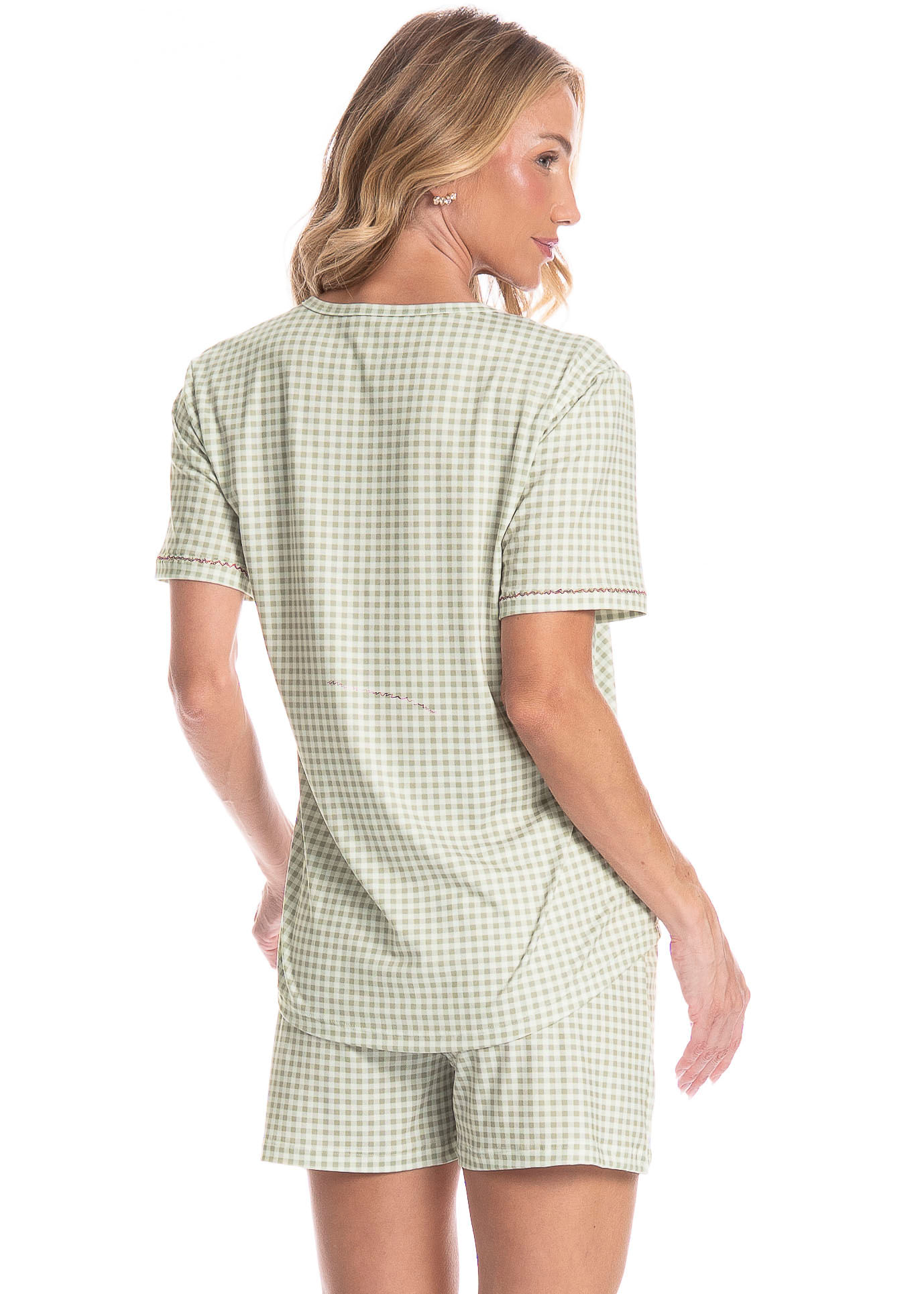 Pijama Feminino Curto Serenity Verde - Imagem 2