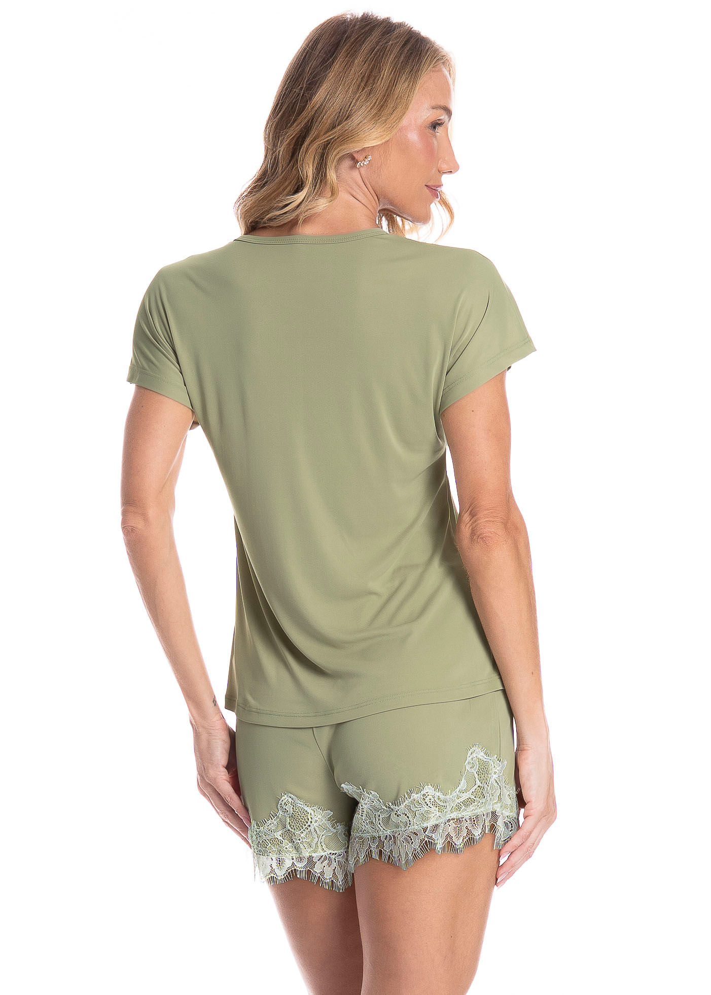 Pijama Feminino Curto Essência Verde - Imagem 2