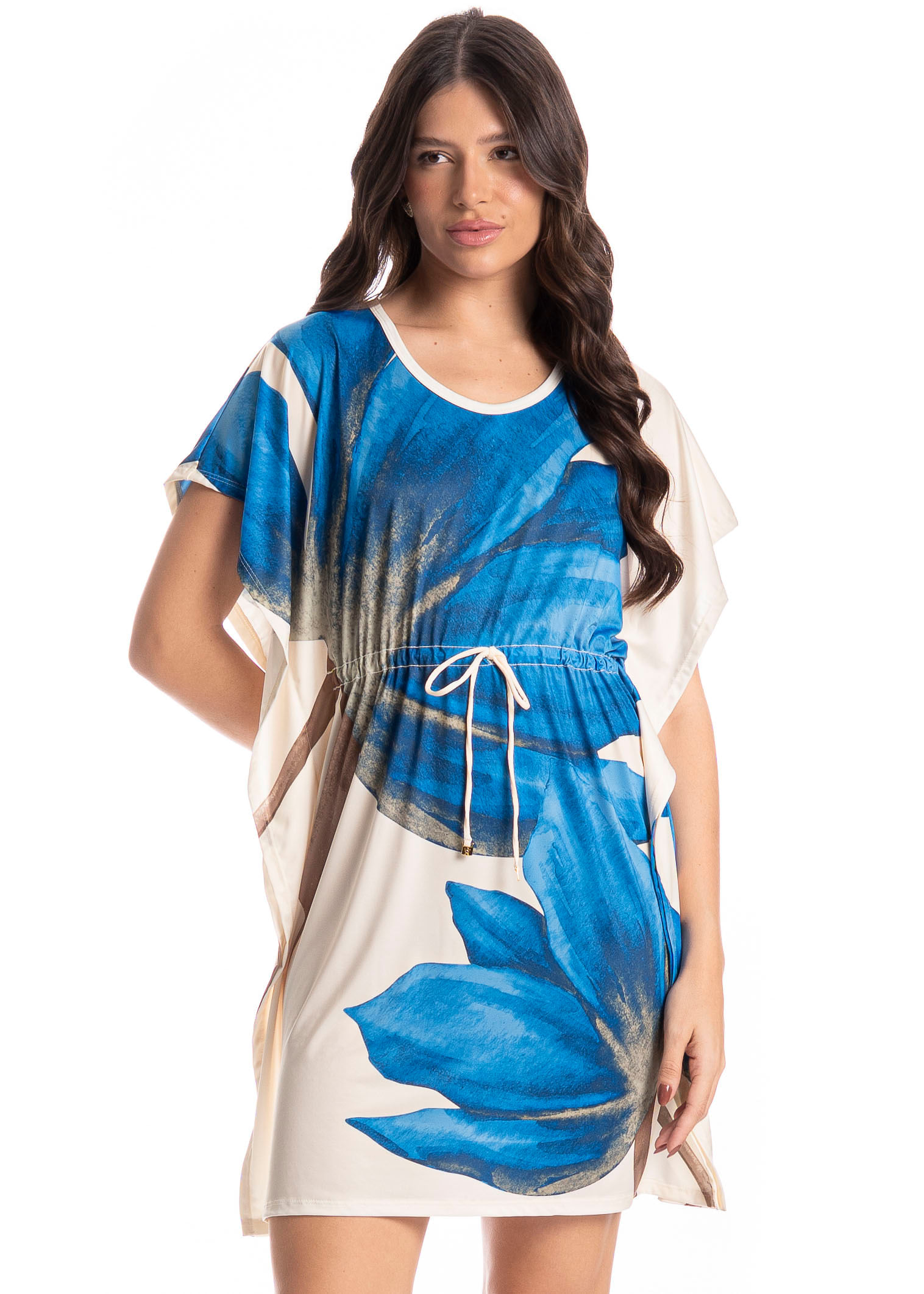Kaftan Feminino Lenço Yasmin Azul-2 - Imagem 1