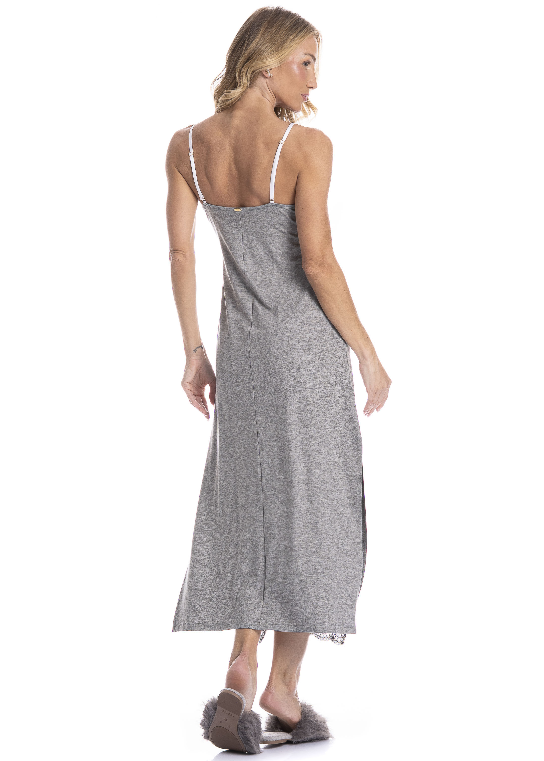Camisola Feminina Midi Érica Cinza - Imagem 2