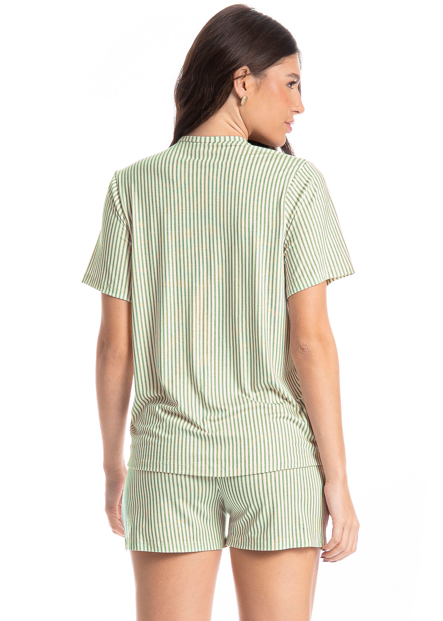 Pijama Americano Feminino Curto Lola Verde - Imagem 2