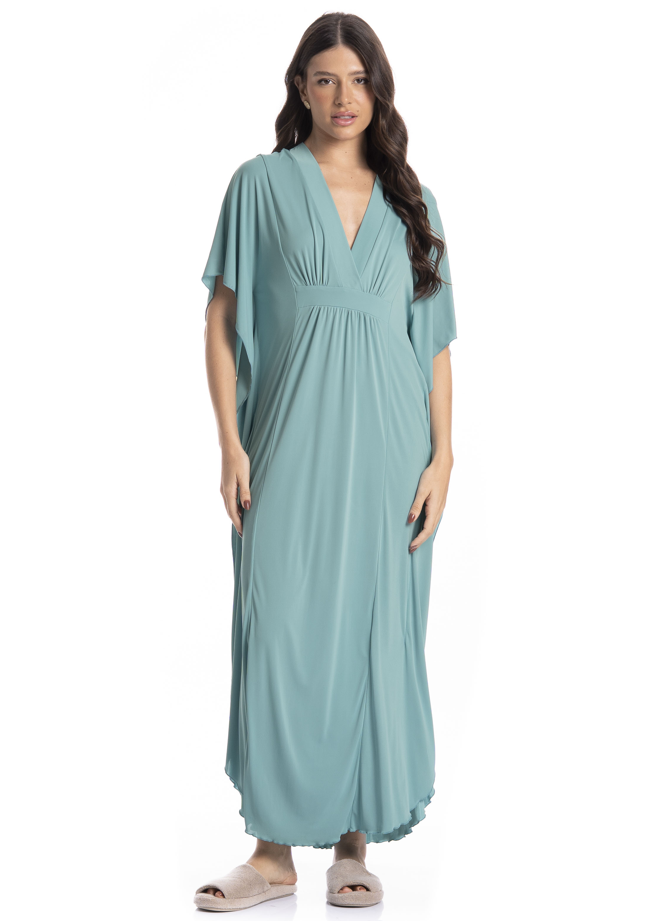 Kaftan Feminino Longo Eva Azul - Imagem 1