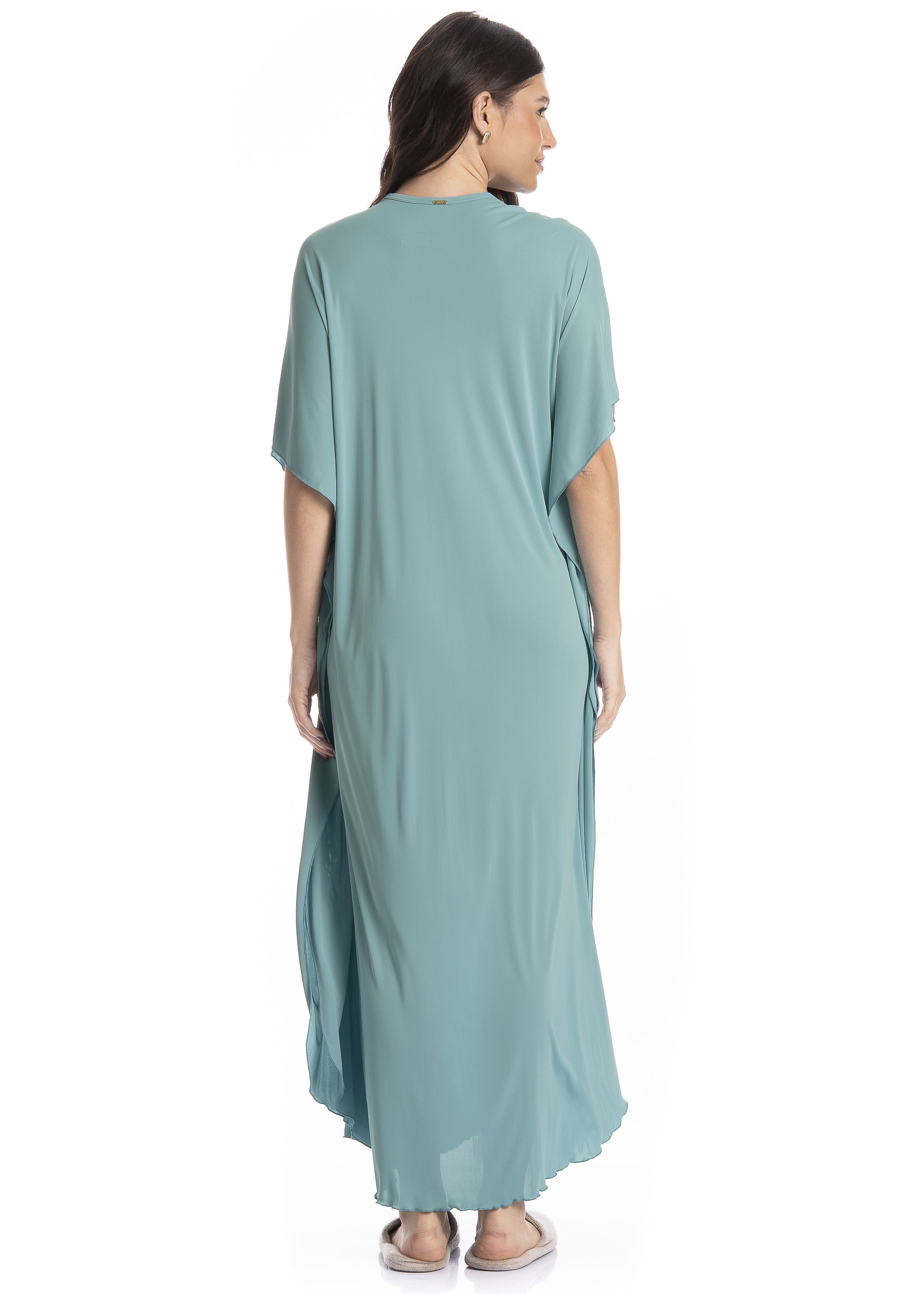 Kaftan Feminino Longo Eva Azul - Imagem 2