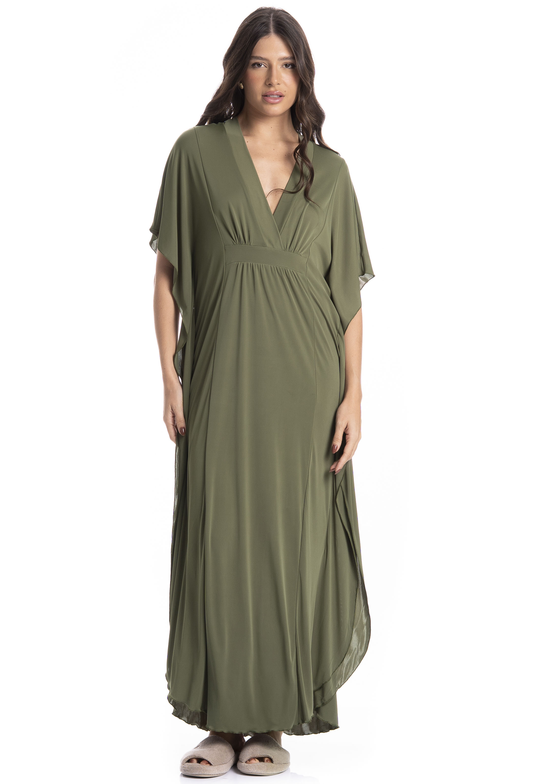 Kaftan Feminino Longo Eva Verde - Imagem 1