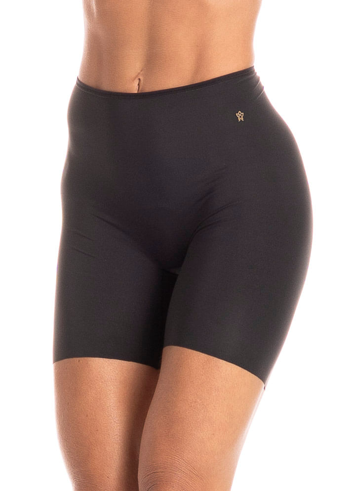Shorts Feminino Invisible Corte A Fio Preto - Imagem 1