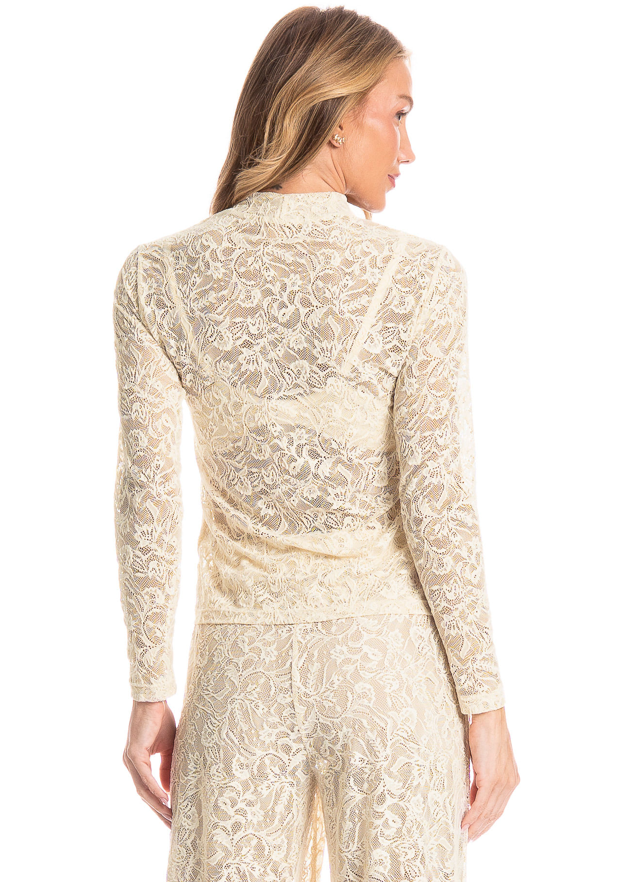 Blusa Feminina Manga Longa Cleo Branco - Imagem 2